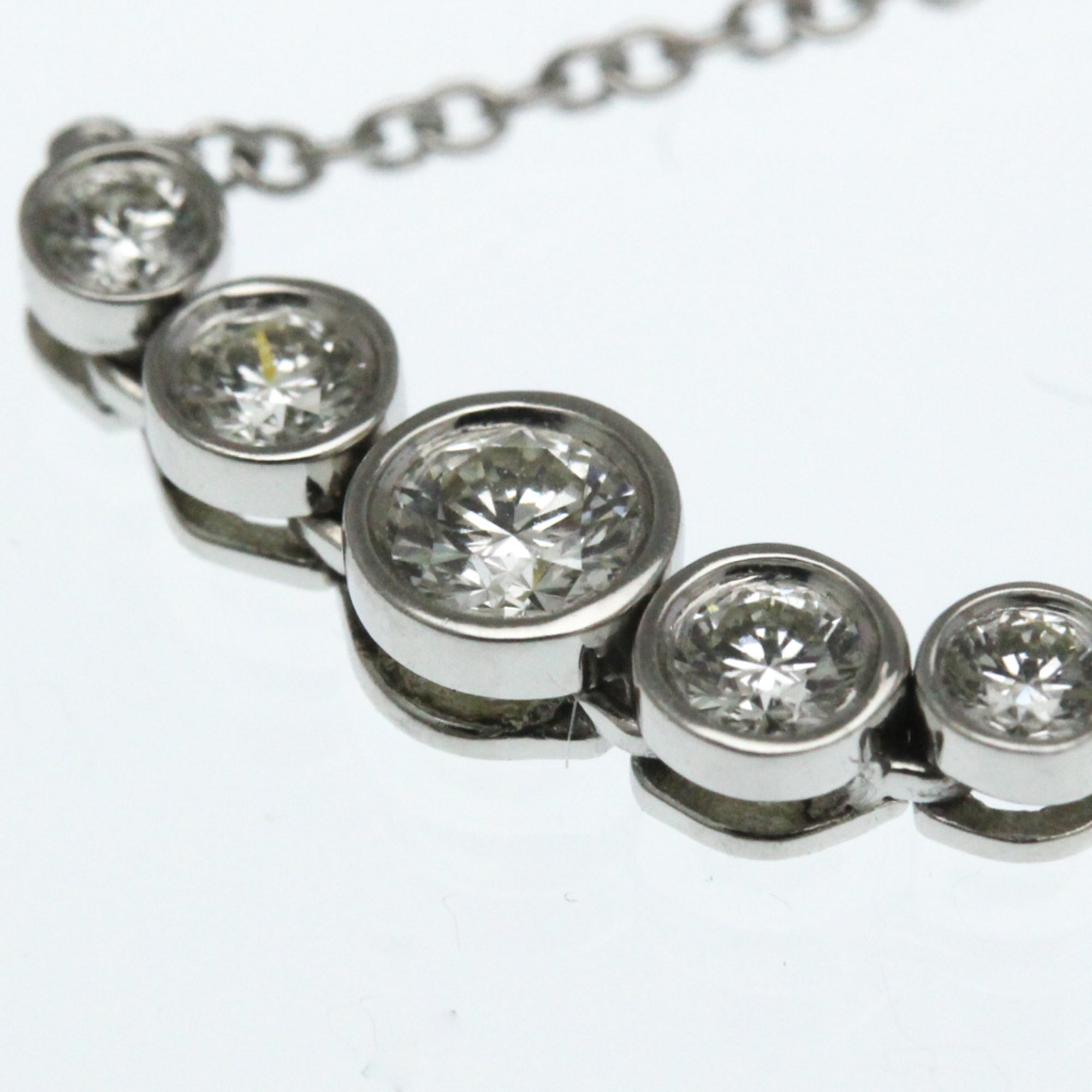 Tiffany & Co. Jazz Graduated Pendant Necklace Platinum And Diamonds Silver Platinum Necklace Jewelry (Pre-Owned)