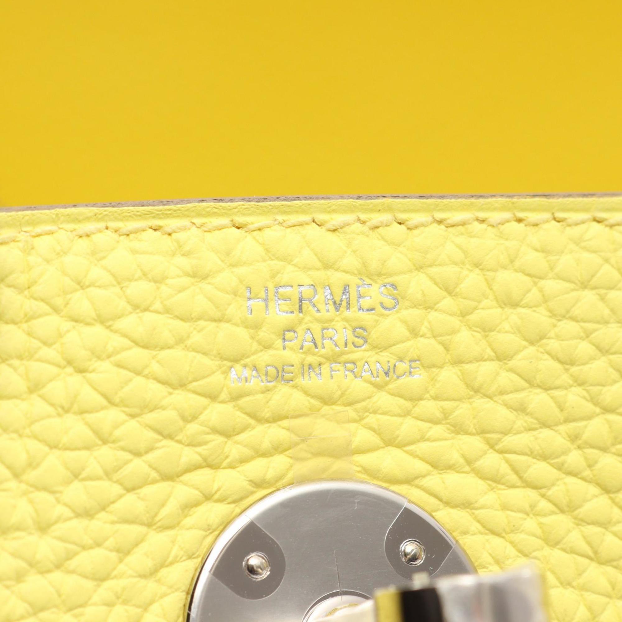 Hermes Yellow Taurillon Clemence Leather Leather Shoulder Bag (Pre-Owned)