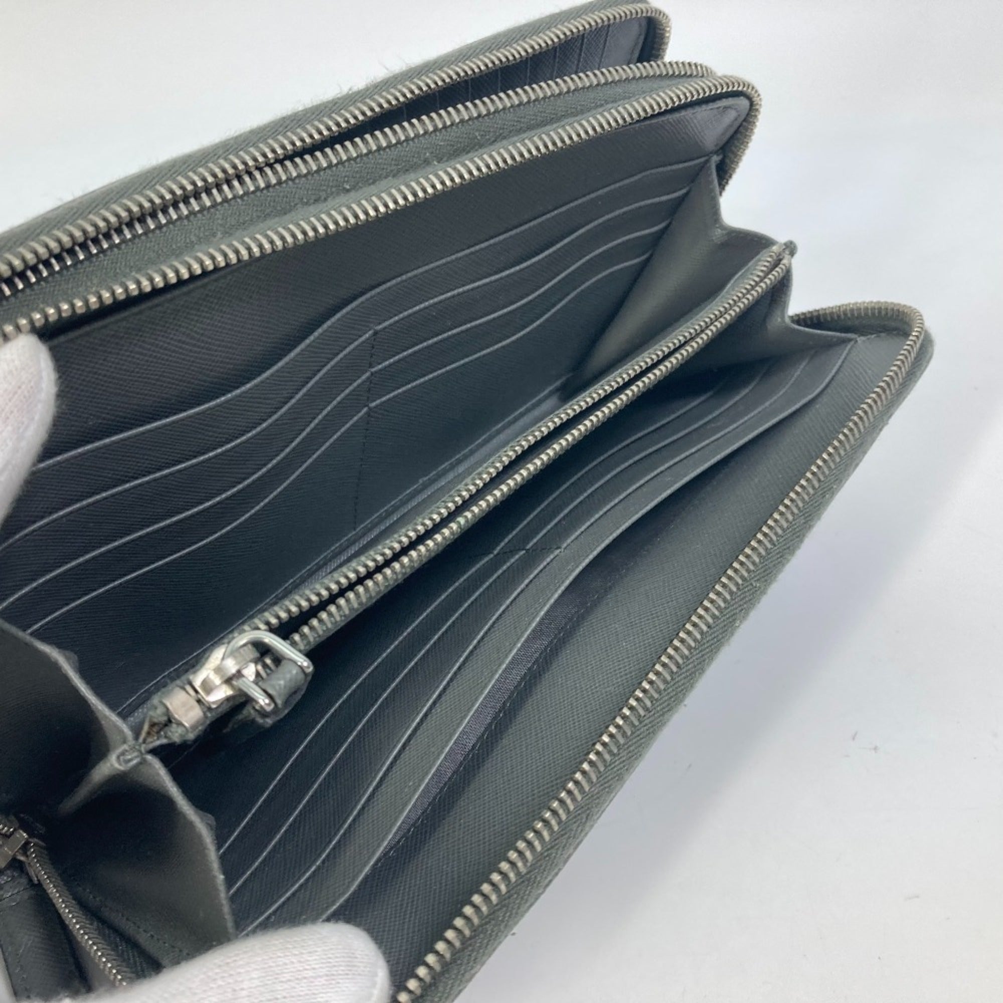 Prada Gray Other Long Wallet (Bi-Fold) (Pre-Owned)
