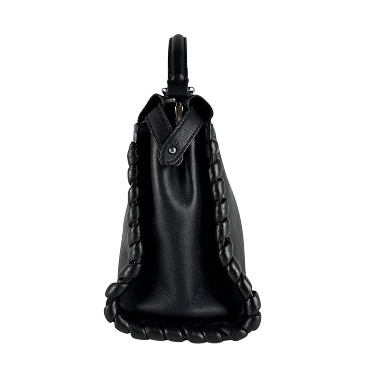Fendi Black Leather Handbag Shoulder Bag (Pre-Owned)