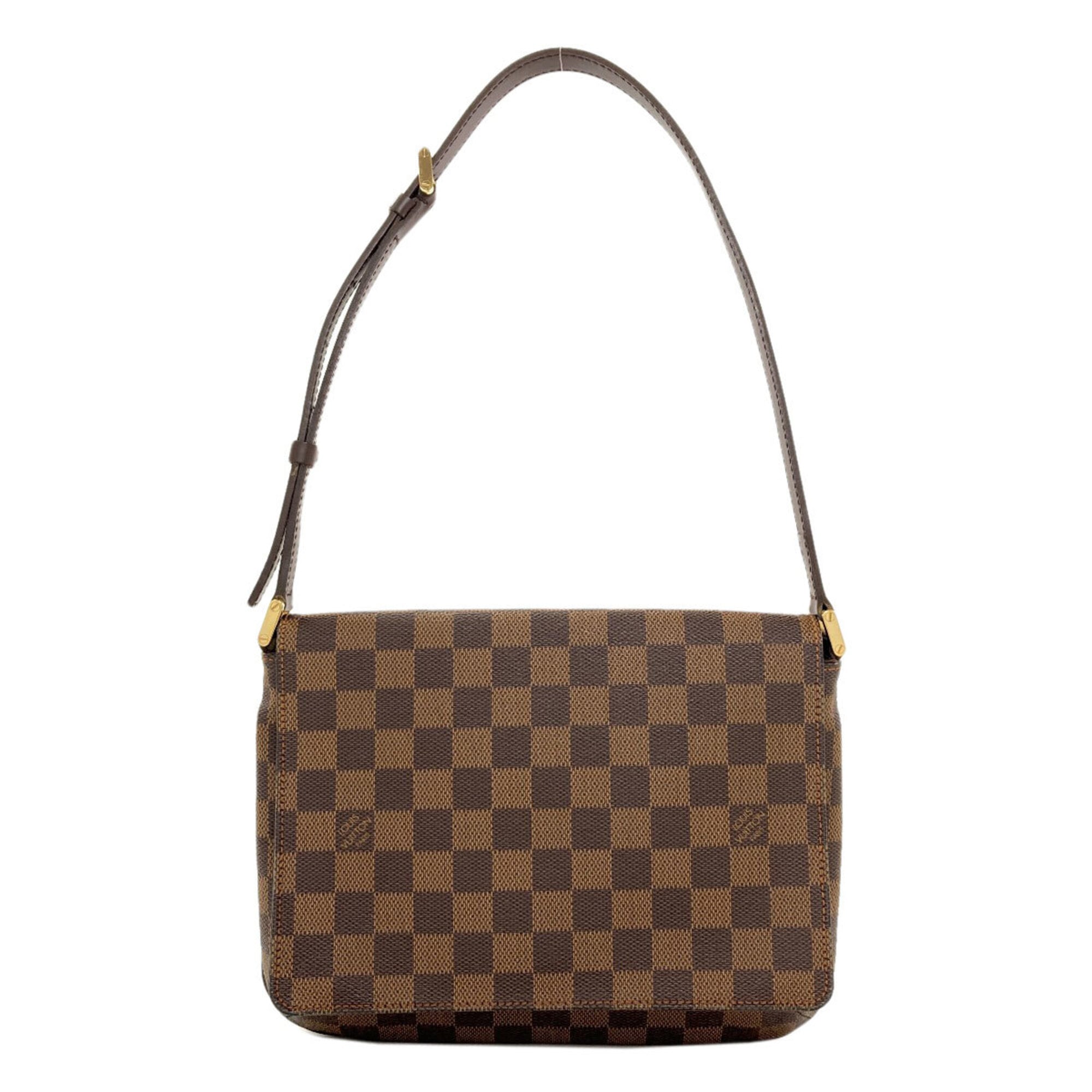 Louis Vuitton Damier Canvas Ebene Damier Canvas Shoulder Bag (Pre-Owned)