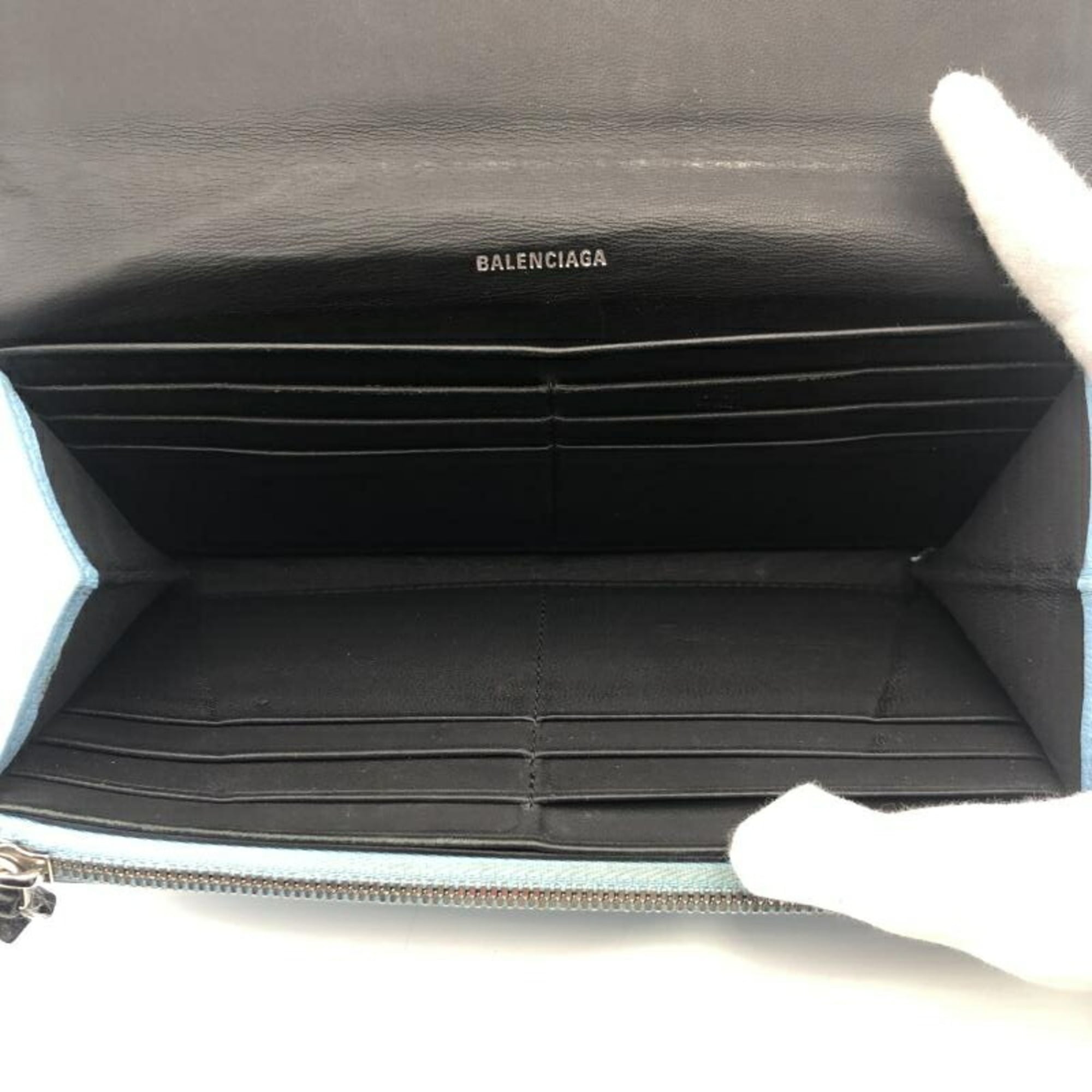 Balenciaga Light Blue Long Wallet (Bi-Fold) (Pre-Owned)