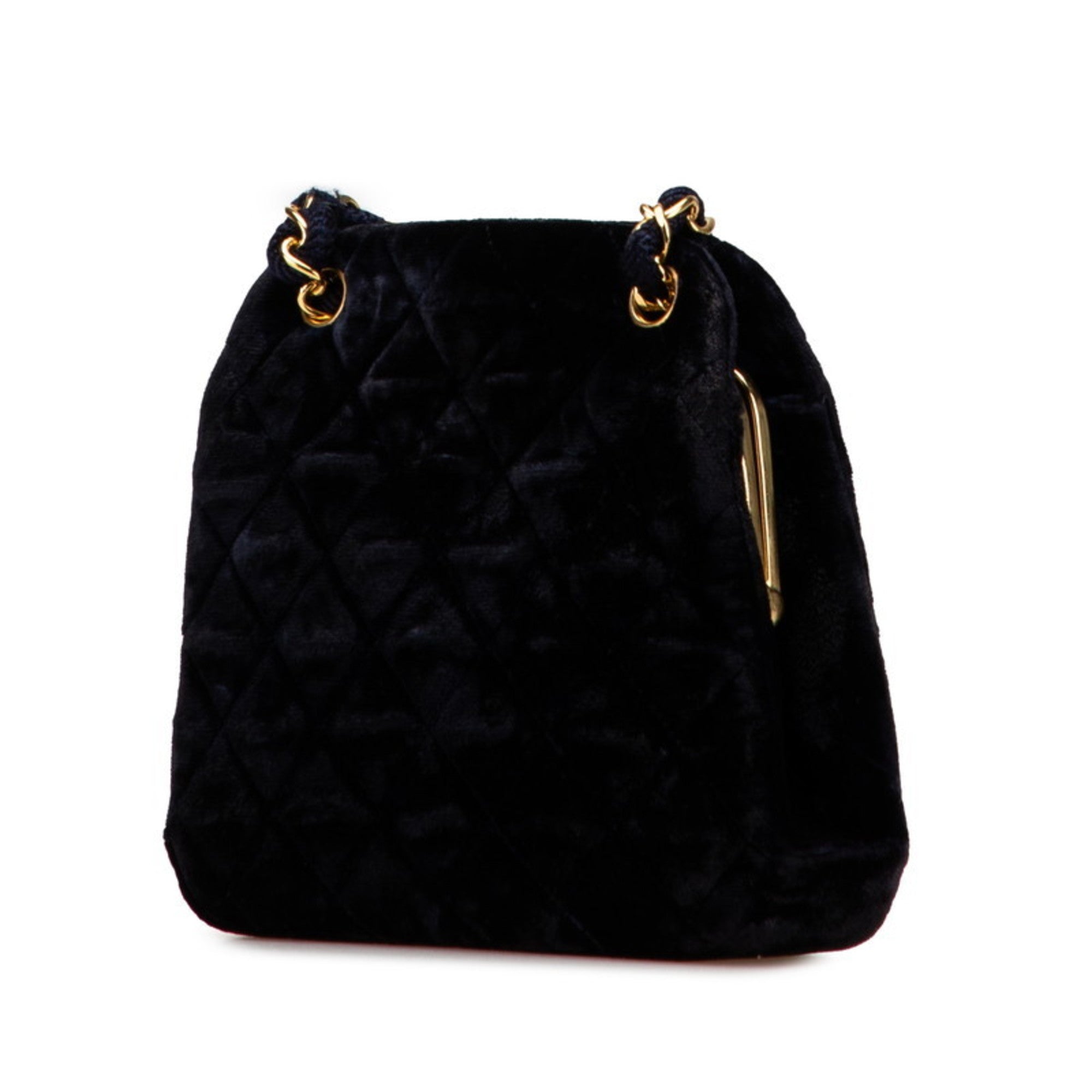 Chanel Matelasse Navy Suede Tote Bag (Pre-Owned)