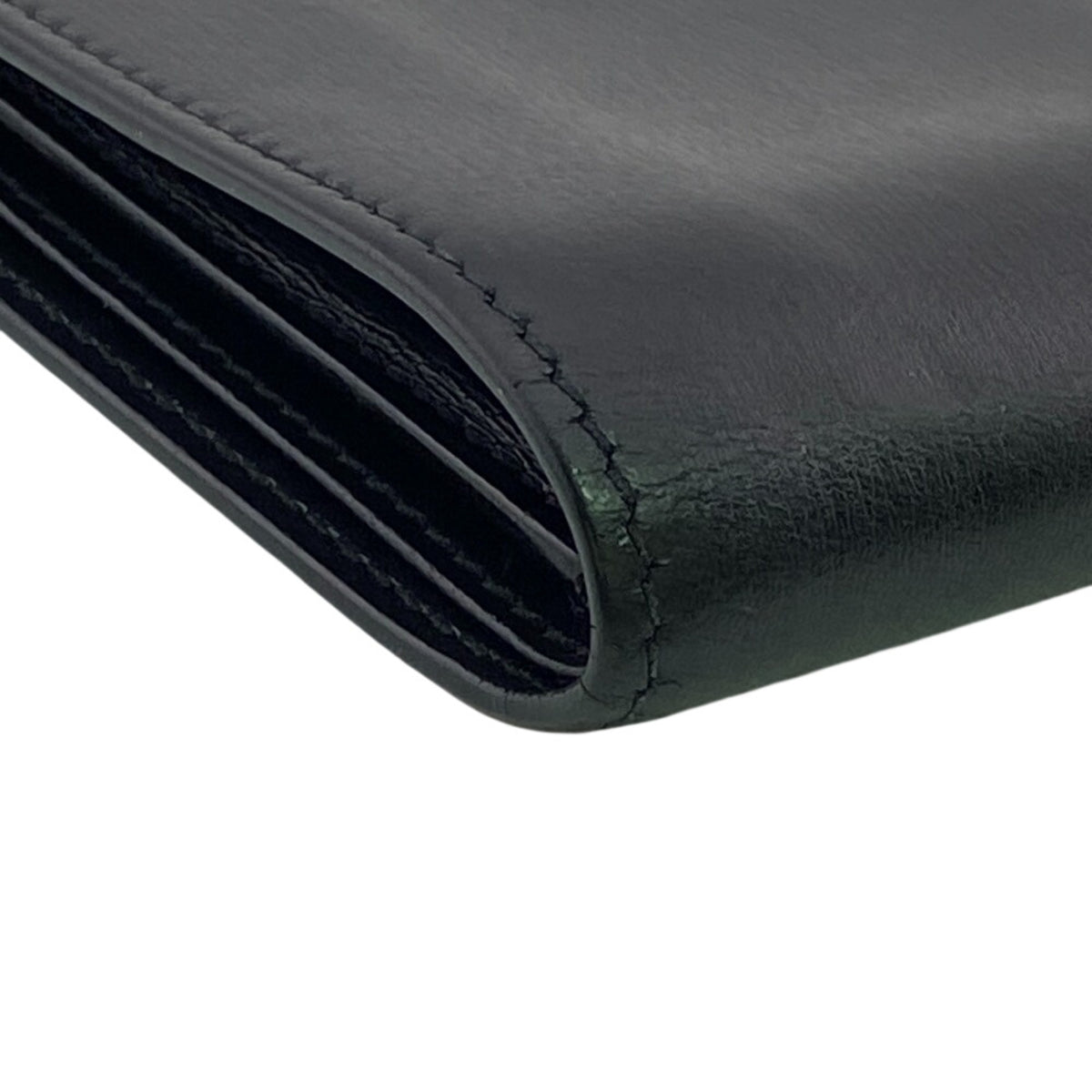 Yves Saint Laurent Black Leather Wallet (Bi-Fold) (Pre-Owned)