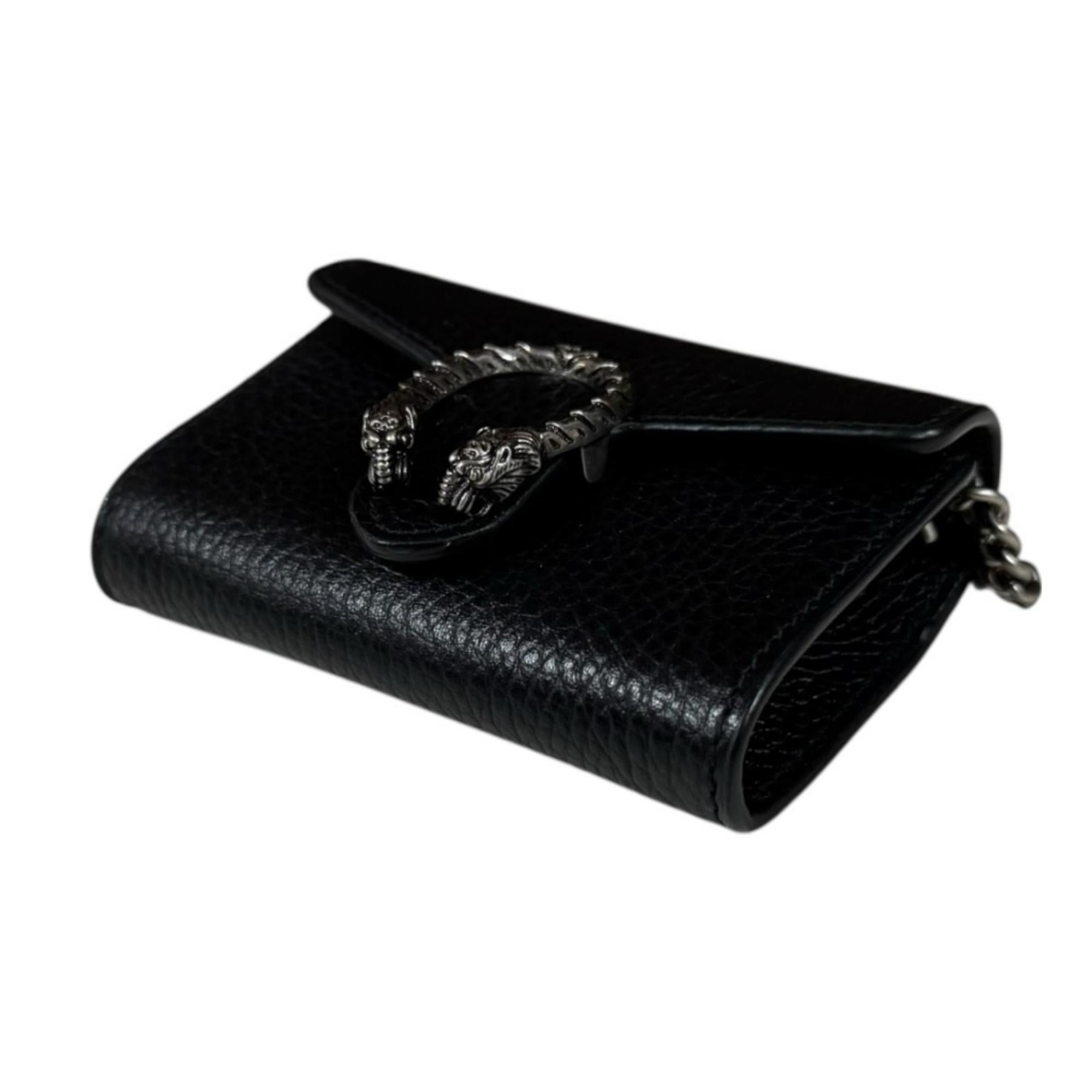 Gucci Black Leather Coin Purse/Coin Case (Pre-Owned)