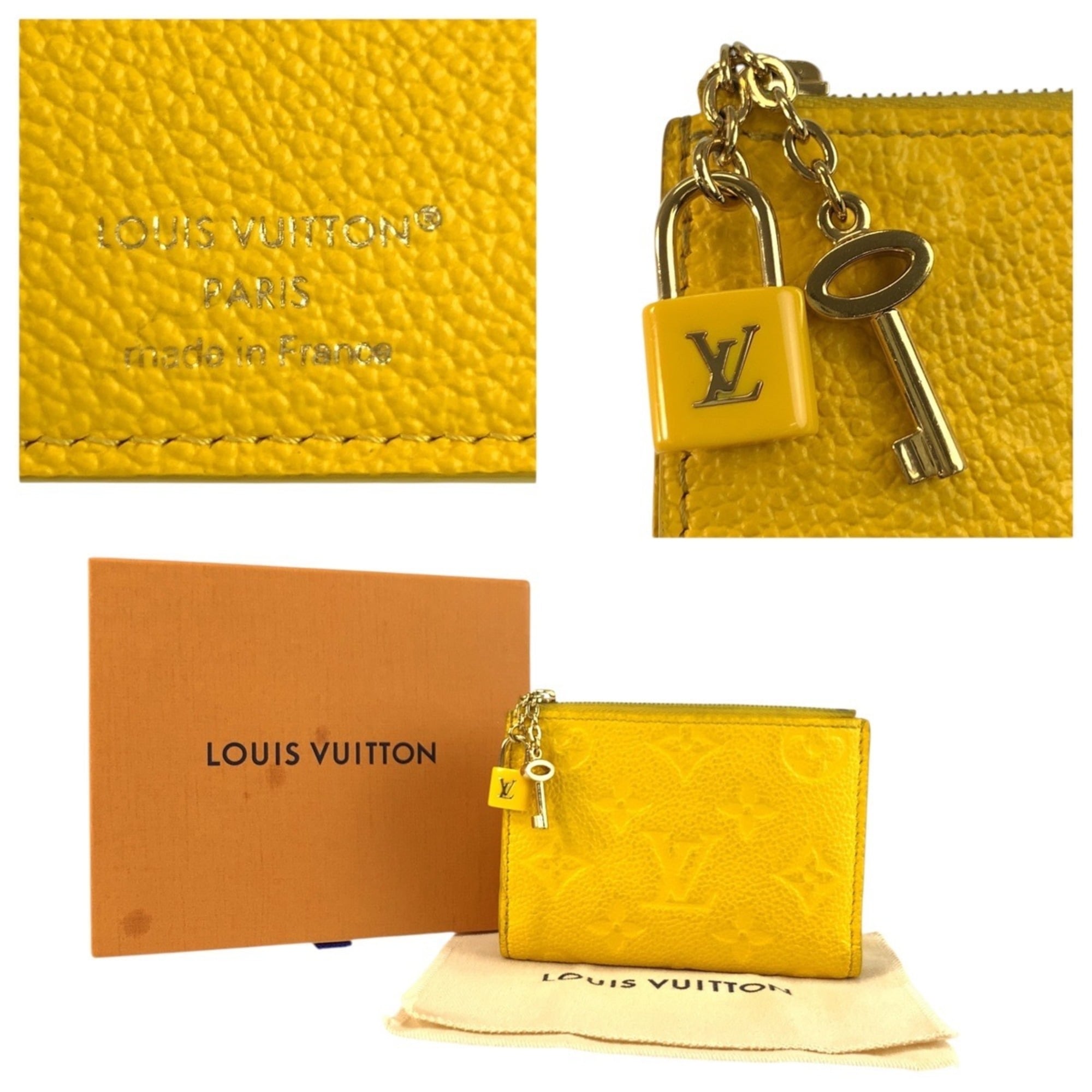 Louis Vuitton Yellow Leather Coin Purse/Coin Case (Pre-Owned)