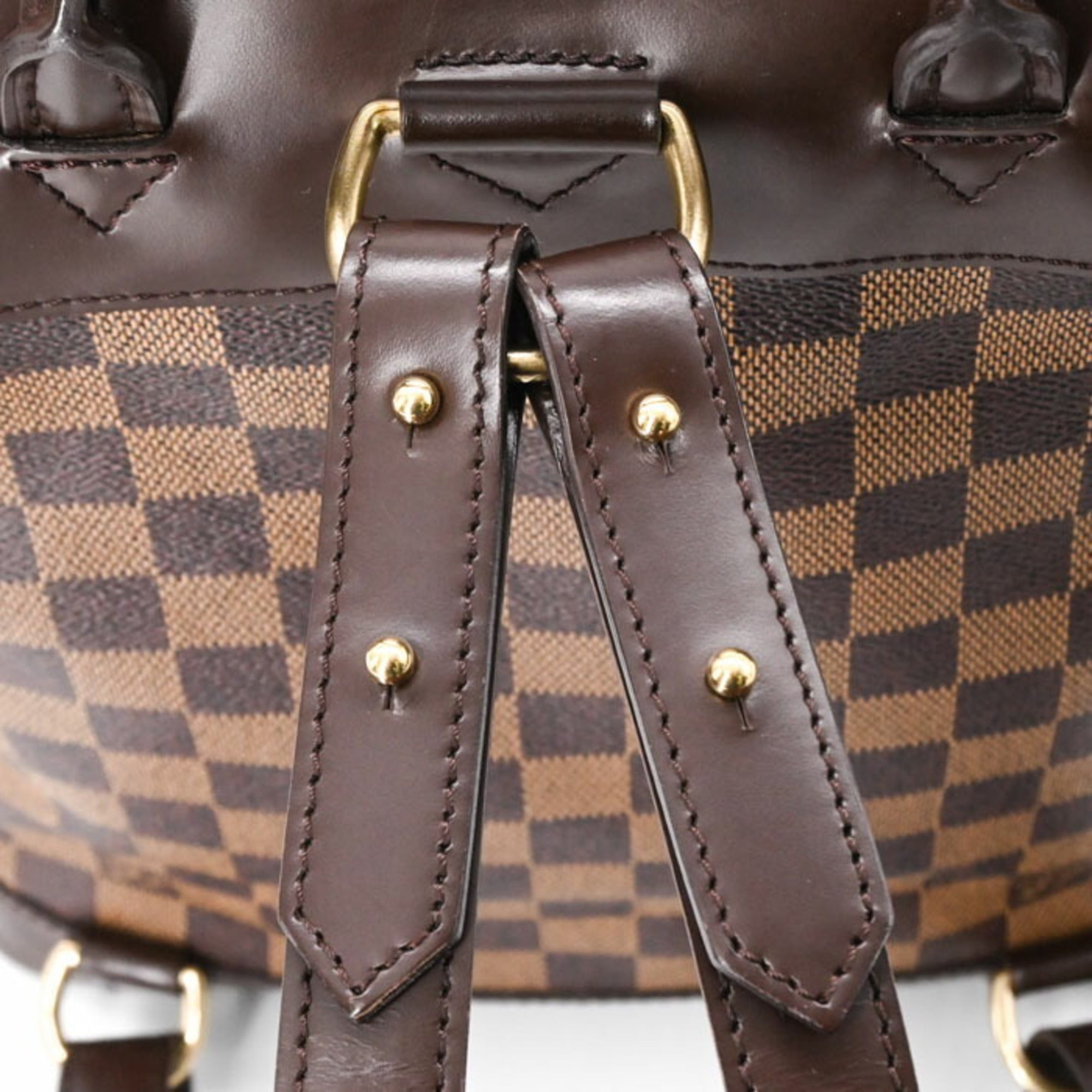 Louis Vuitton Brown Damier Canvas Damier Graphite Leather Backpack (Pre-Owned)