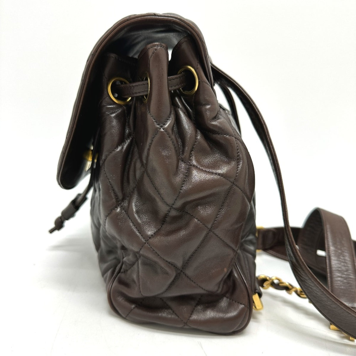 Chanel Brown Leather Backpack (Pre-Owned)