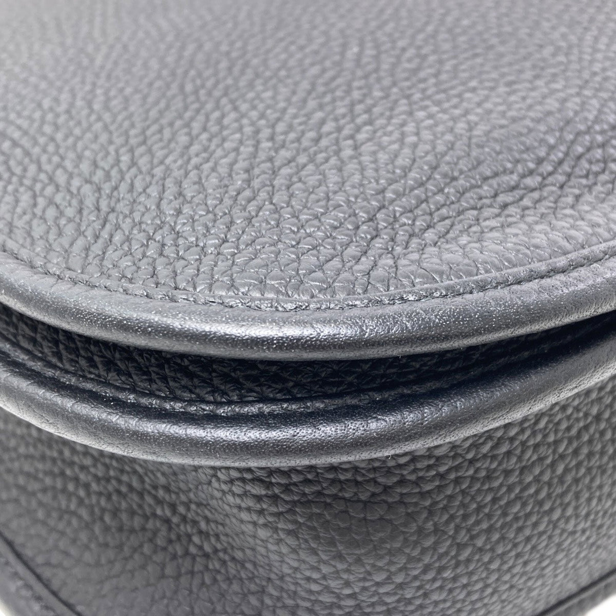 Hermes Black Taurillon Clemence Leather Shoulder Bag