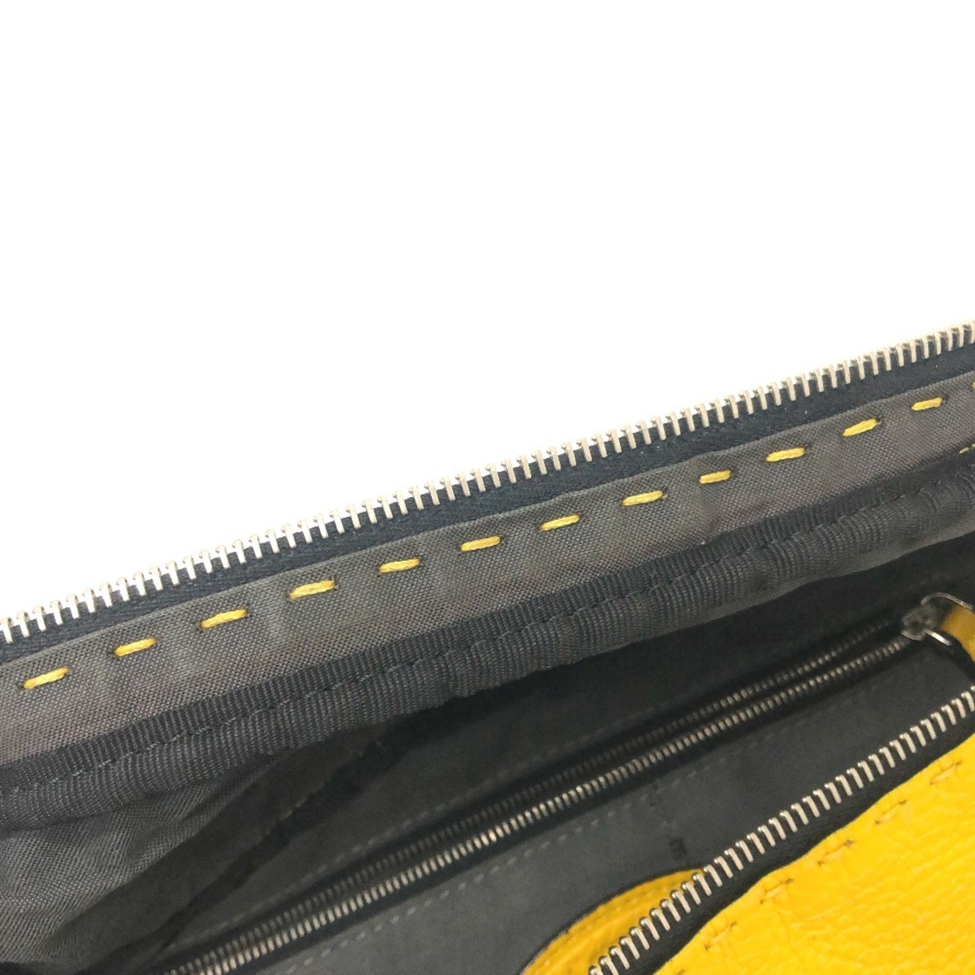 Fendi Yellow Leather Sling Bag (Pre-Owned)