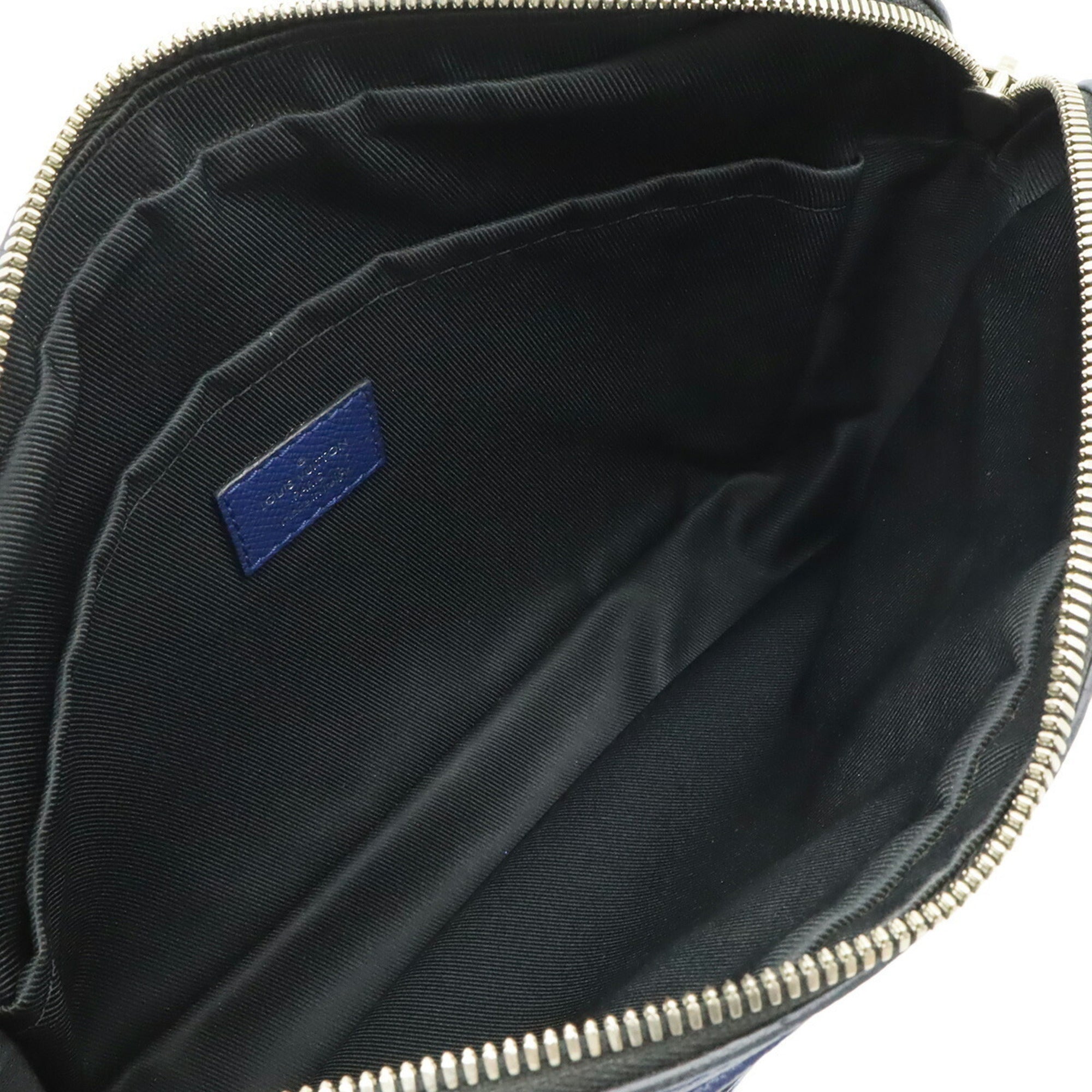 Louis Vuitton Cobalt Monogram Canvas Pvc Coated Canvas Taiga Leather Leather Messenger Bag Shoulder Bag (Pre-Owned)