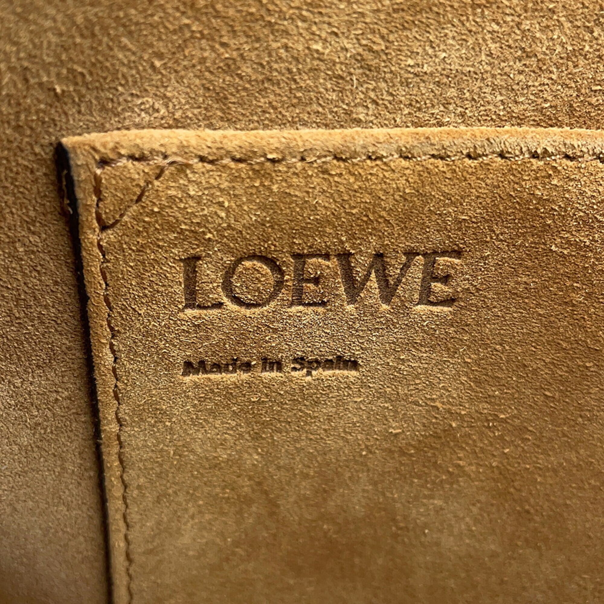 Loewe Brown Pink Leather Shoulder Bag (Pre-Owned)
