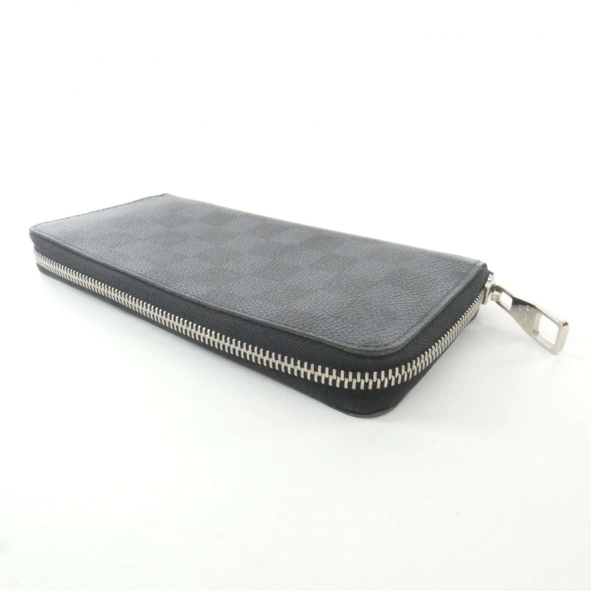 Louis Vuitton Black Coated Canvas Long Wallet (Bi-Fold) (Pre-Owned)