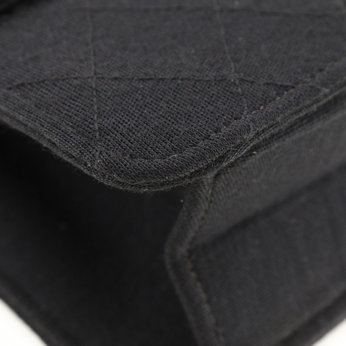Chanel Black Cotton Shoulder Bag (Pre-Owned)