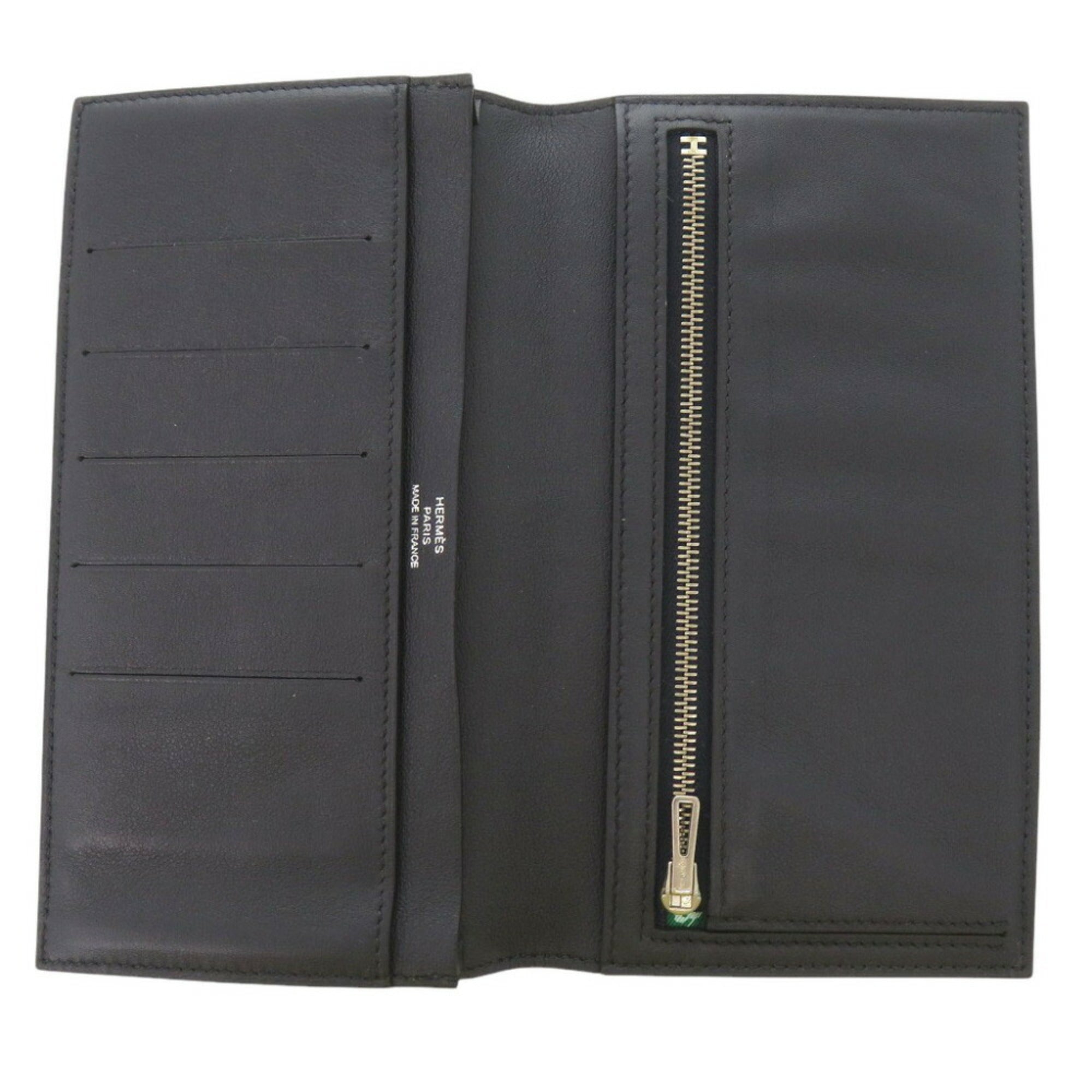 Hermes Blue Indigo Swift Leather Long Wallet (Bi-Fold) (Pre-Owned)