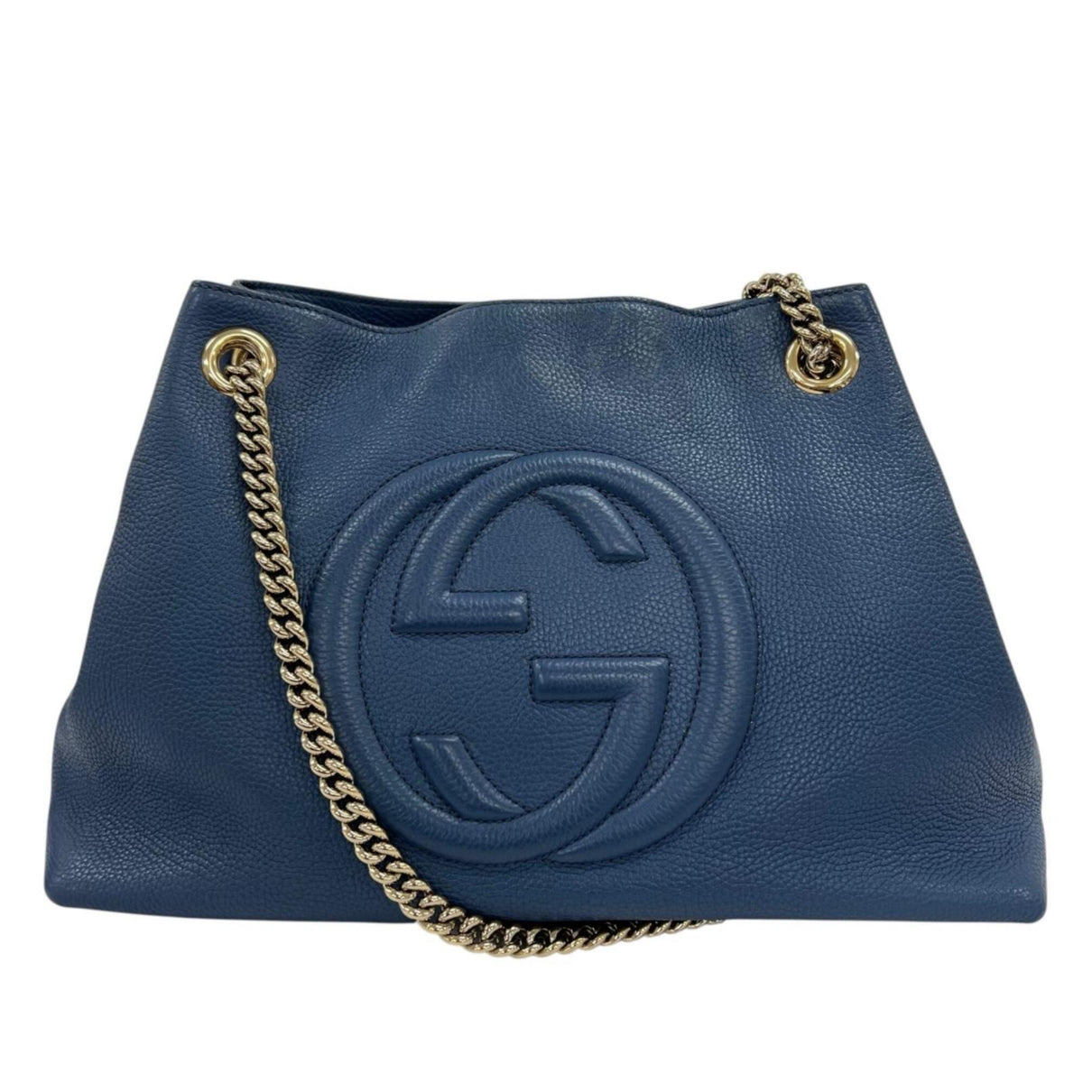 Gucci Blue Leather Shoulder Bag (Pre-Owned)
