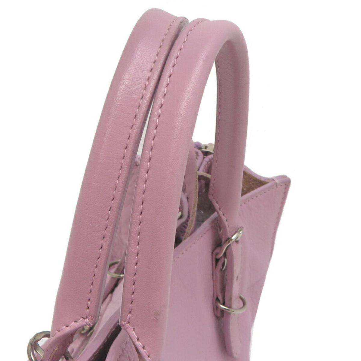 Balenciaga Paper Pink Purple Leather Handbag (Pre-Owned)