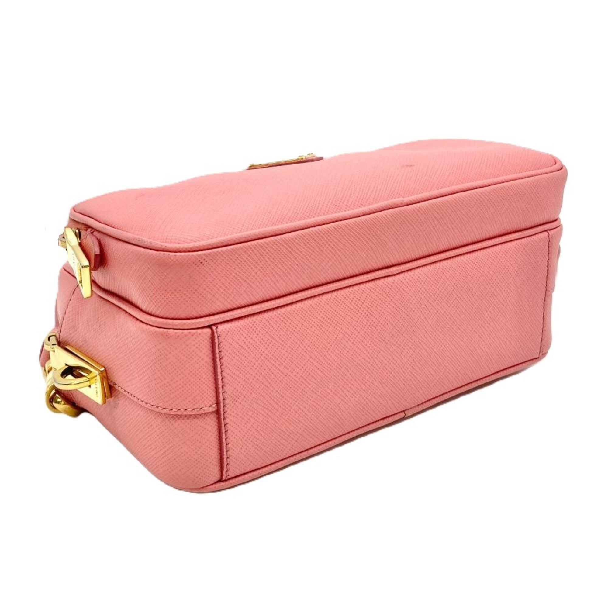 Prada Pink Leather Shoulder Bag (Pre-Owned)