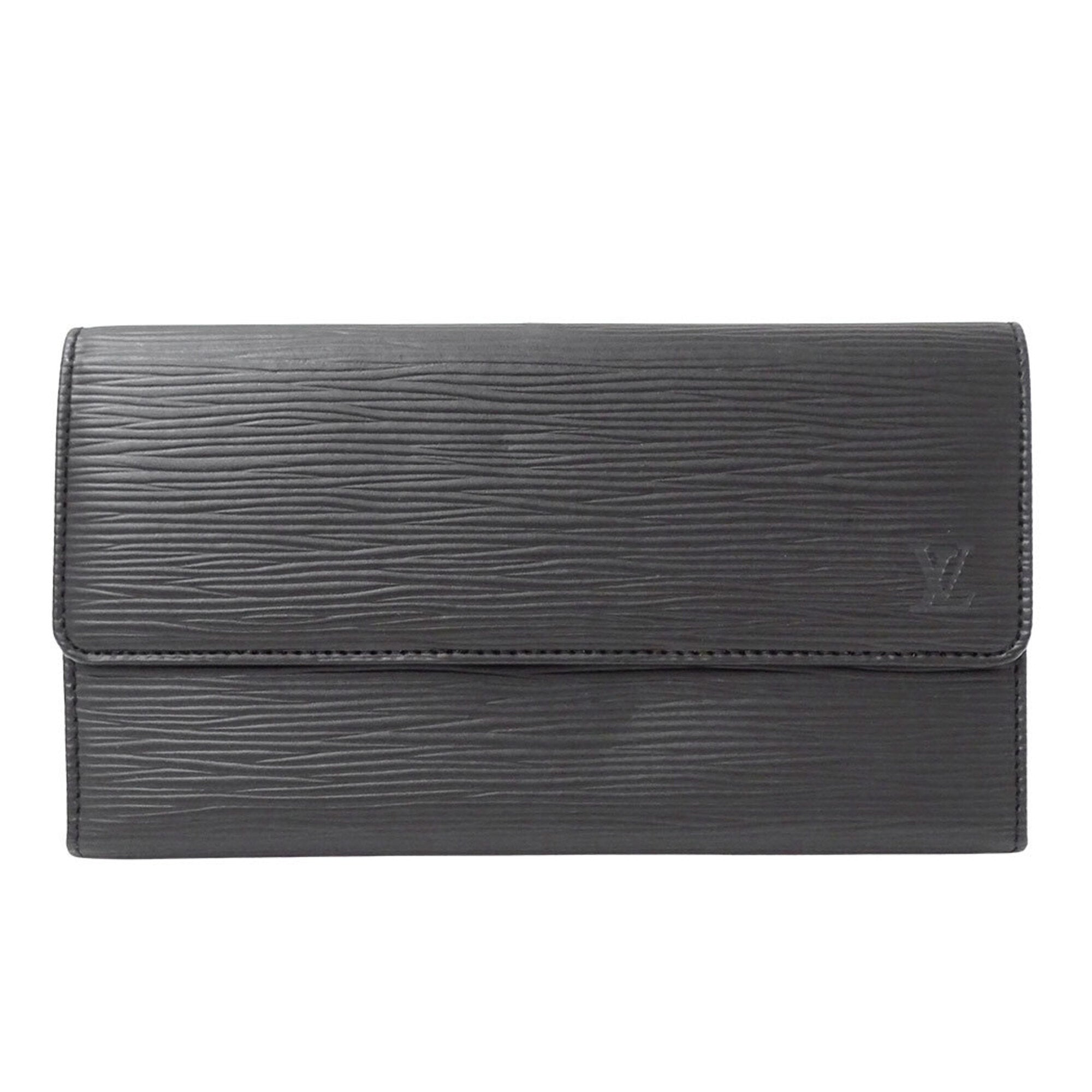 Louis Vuitton Black Galle Noir Epi Leather Long Wallet (Bi-Fold) (Pre-Owned)