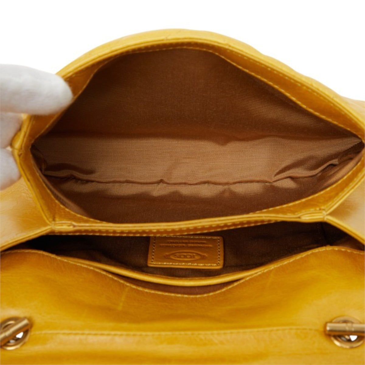 Tod's Yellow Leather Shoulder Bag (Pre-Owned)