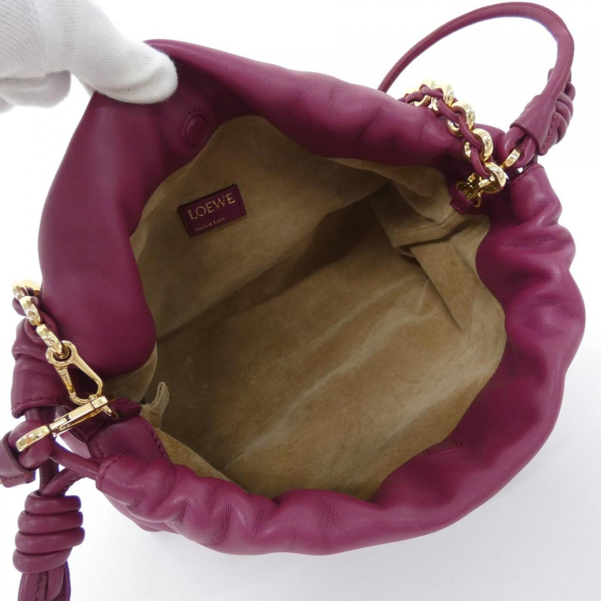 Loewe Purple Leather Handbag (Pre-Owned)