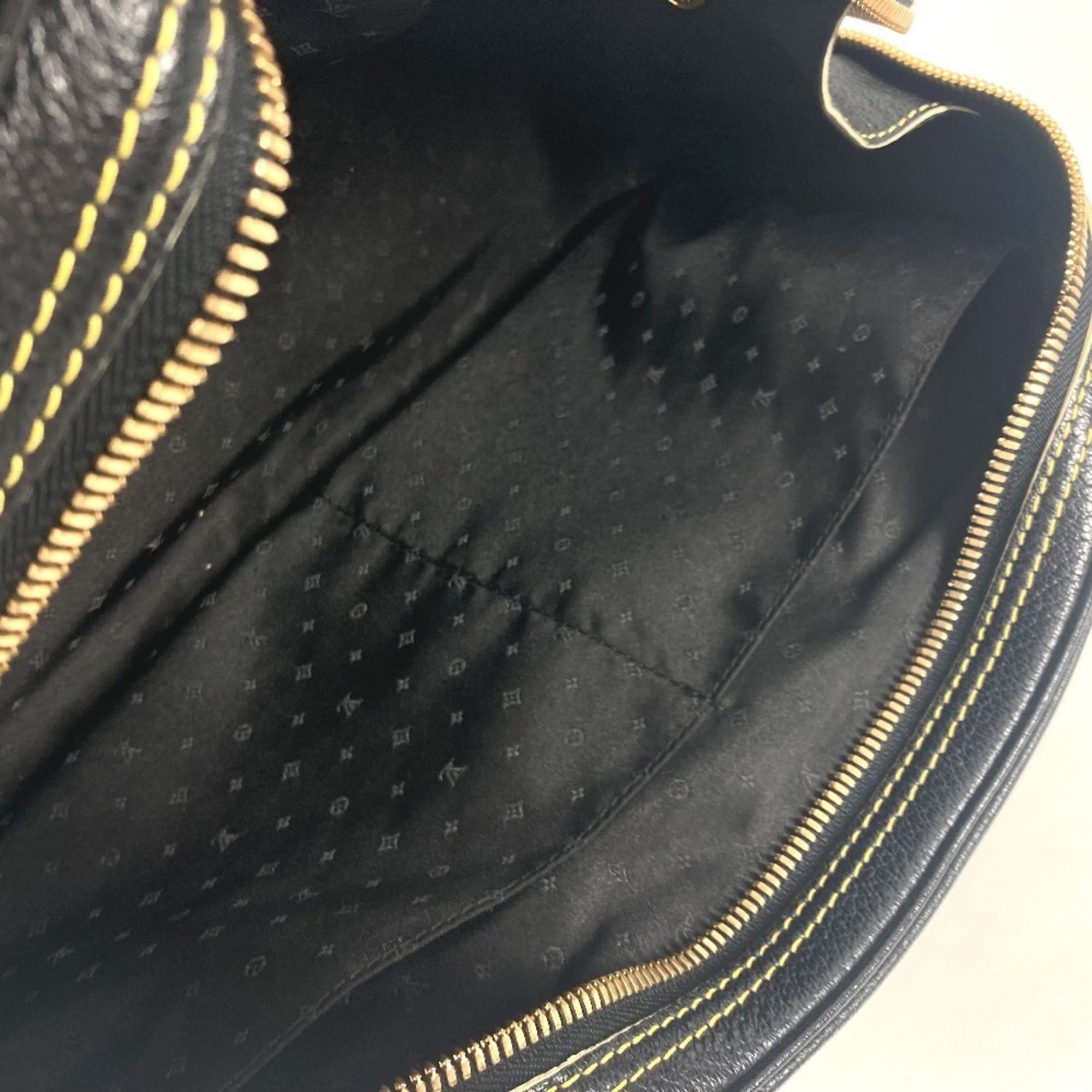 Louis Vuitton Suhali Black Noir Suhali Leather Boston Bag Handbag Shoulder Bag (Pre-Owned)