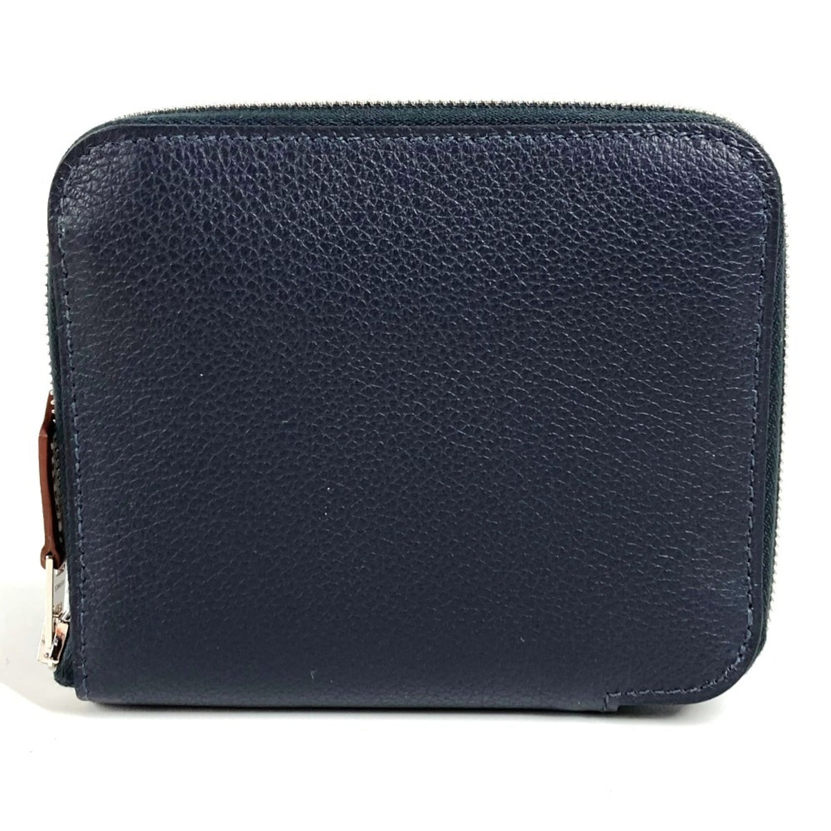 Hermes Navy Leather Coin Purse/Coin Case (Pre-Owned)