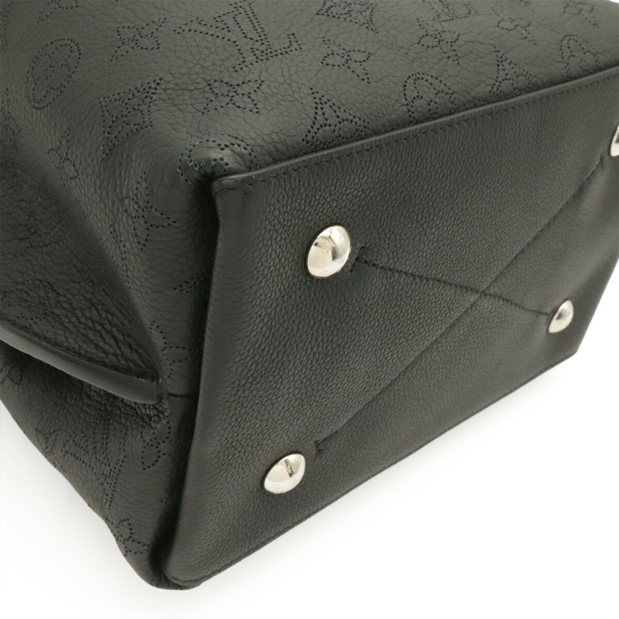 Louis Vuitton Black Noir Leather Shoulder Bag Tote Bag (Pre-Owned)