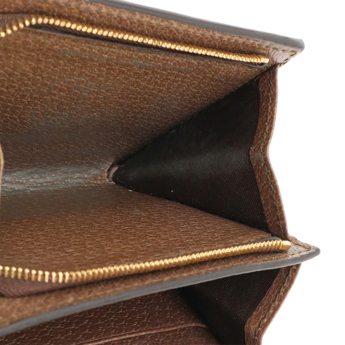 Gucci Beige Brown Green Red Color Gg Supreme Canvas Leather Wallet (Bi-Fold) (Pre-Owned)