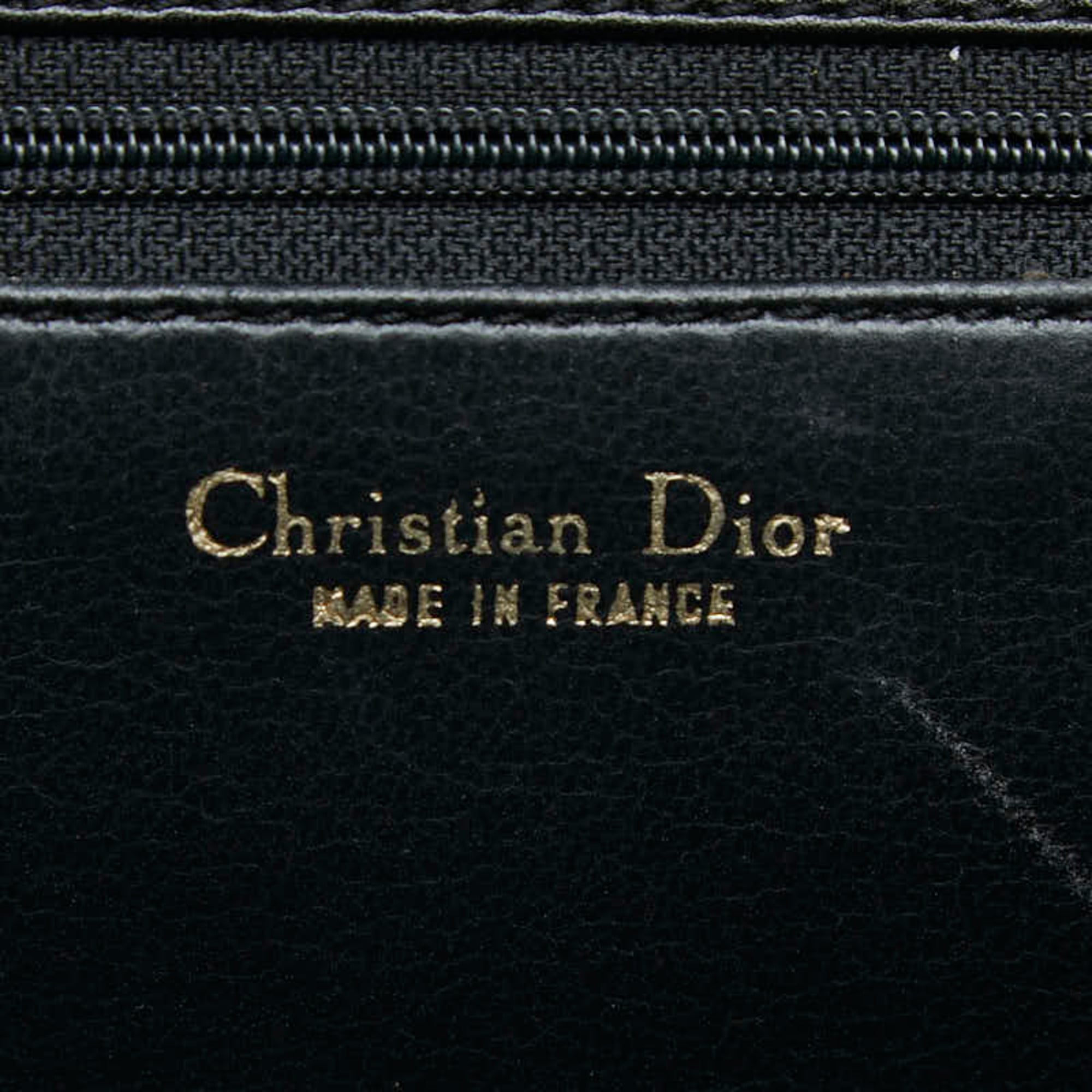 Christian Dior Black Leather Shoulder Bag (Pre-Owned)
