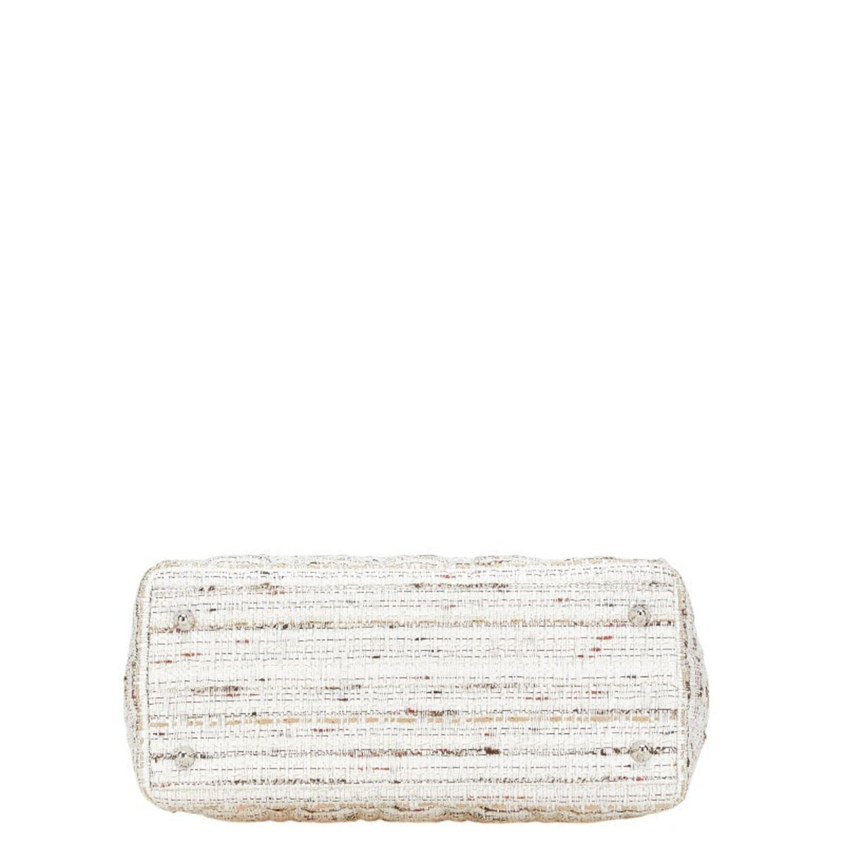 Christian Dior Multi-Color White Canvas Leather Handbag (Pre-Owned)