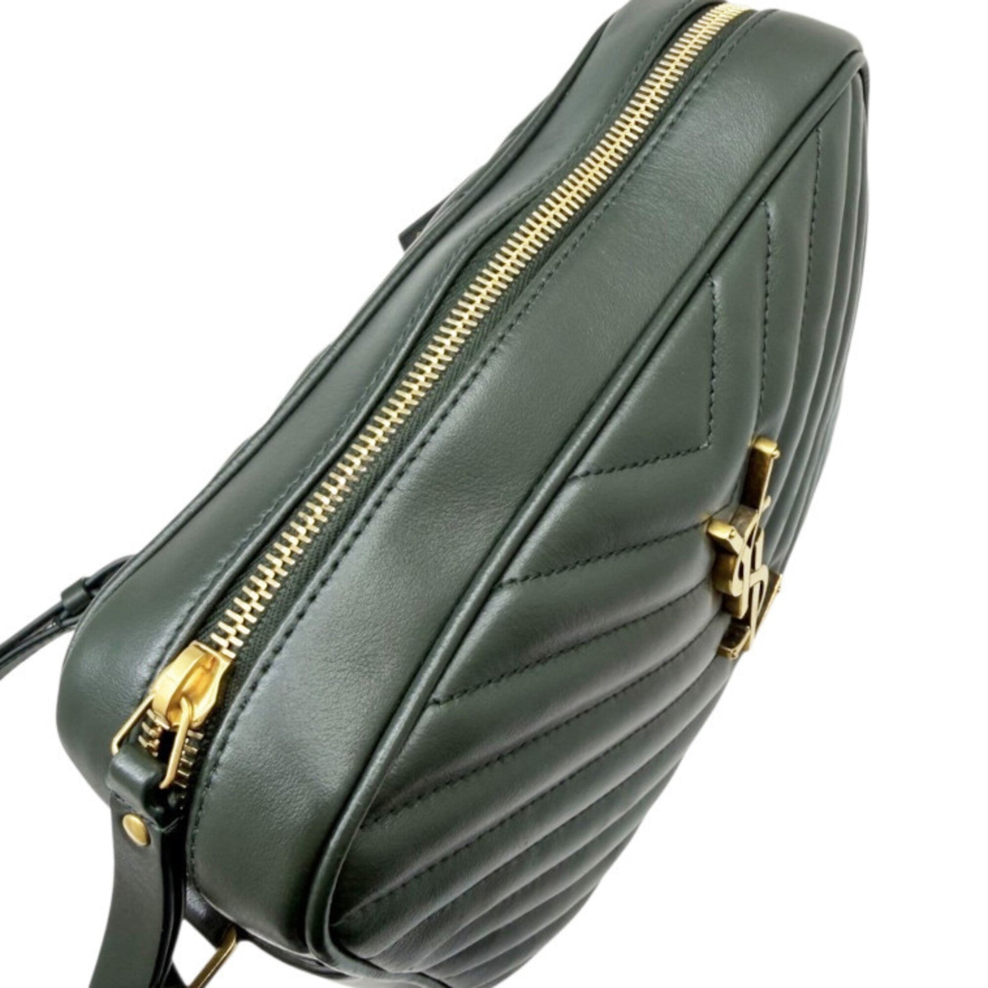 Saint Laurent Green Leather Shoulder Bag (Pre-Owned)