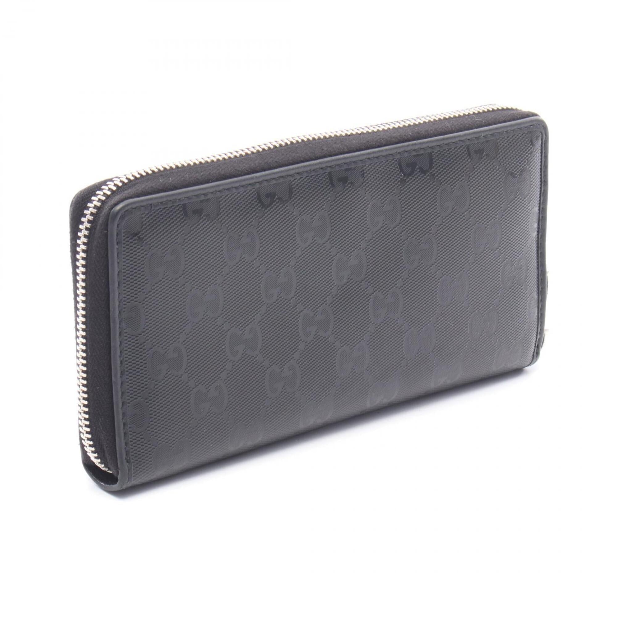 Gucci Black Pvc Leather Long Wallet (Bi-Fold) (Pre-Owned)