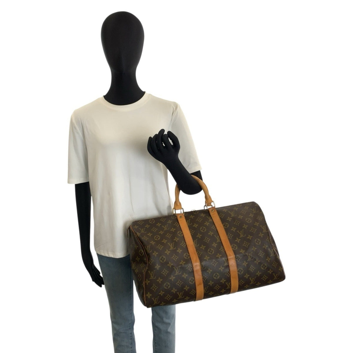 Louis Vuitton Brown Pvc Leather Boston Bag (Pre-Owned)