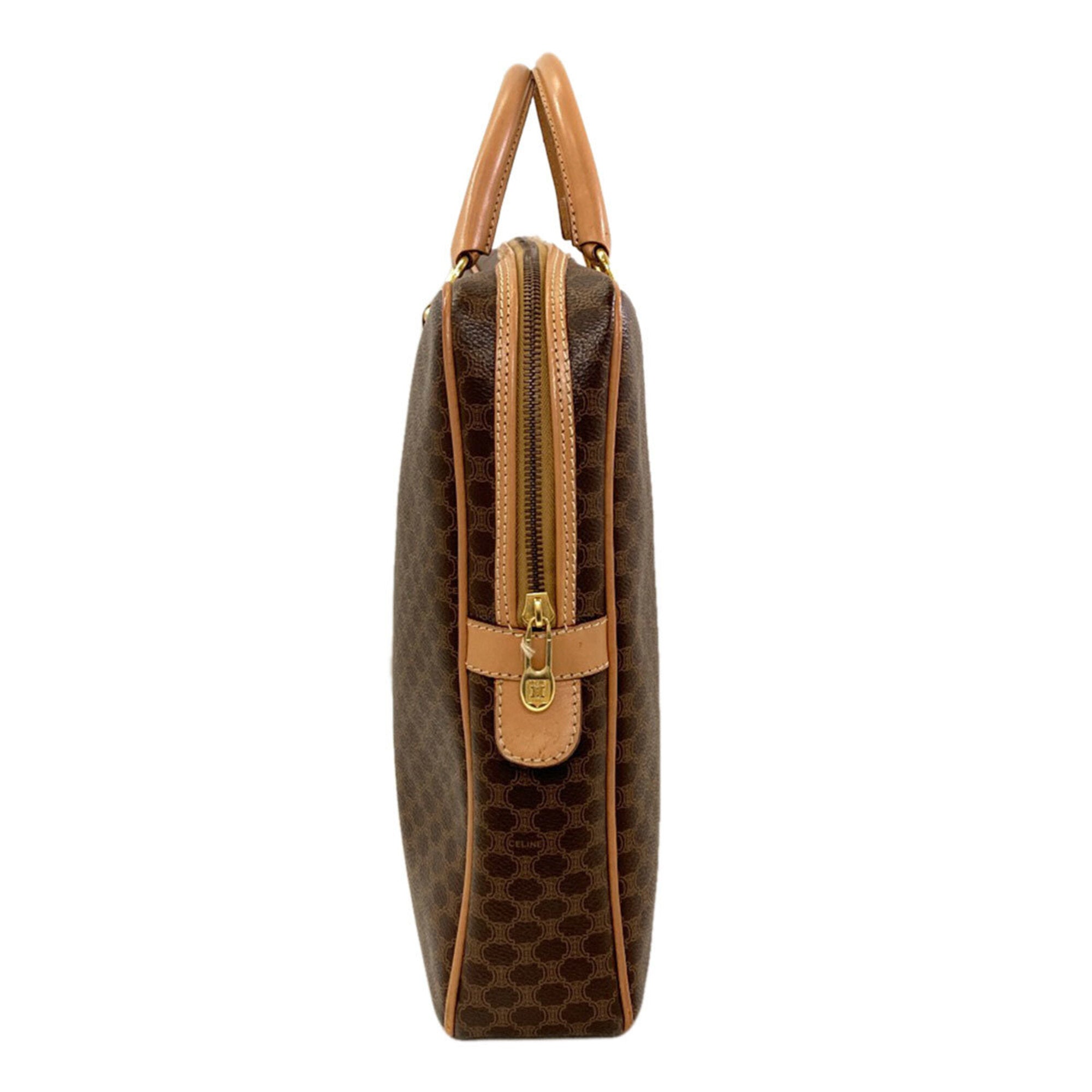 Celine Brown Leather Briefcase (Pre-Owned)