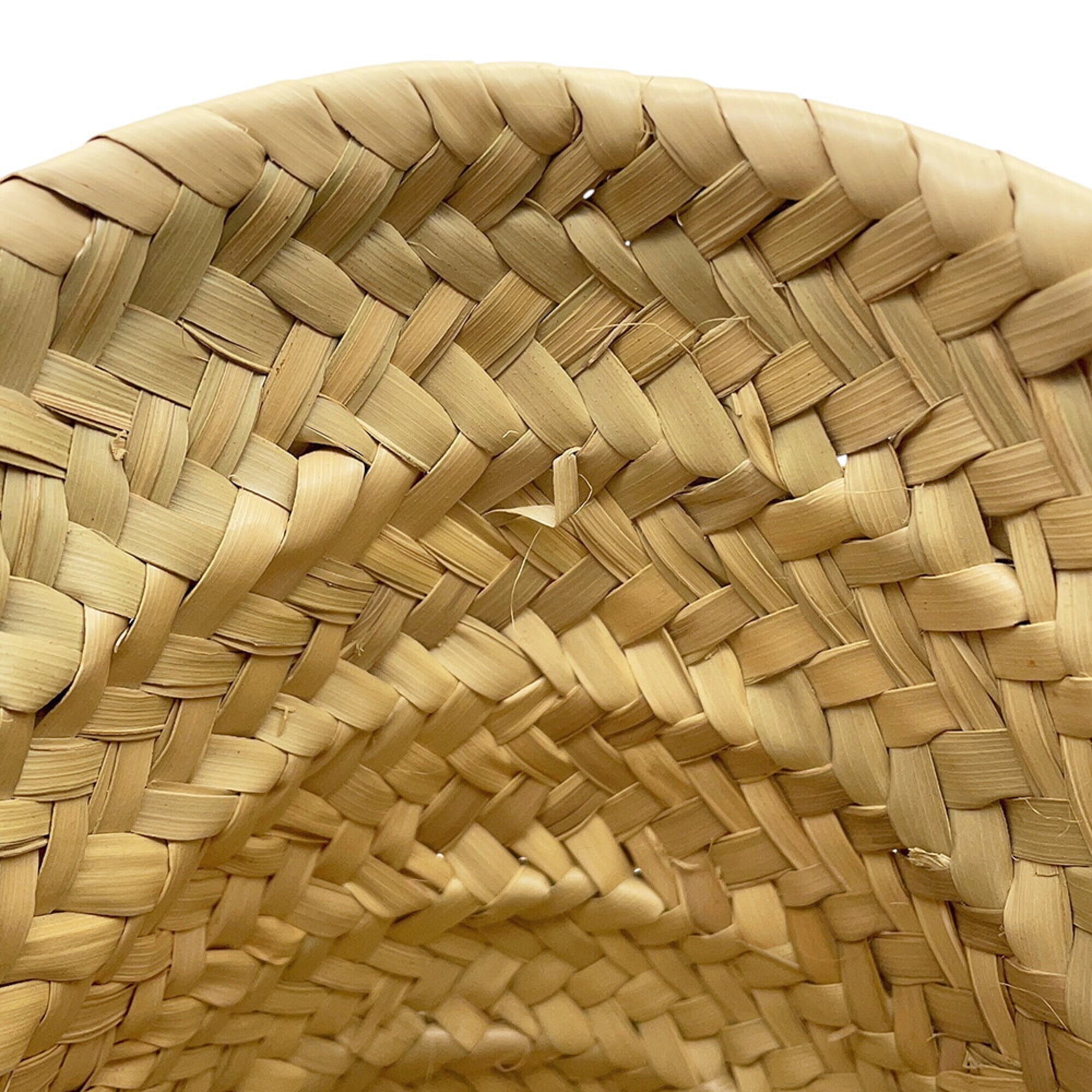 Loewe Brown Raffia Leather Basket Handbag (Pre-Owned)