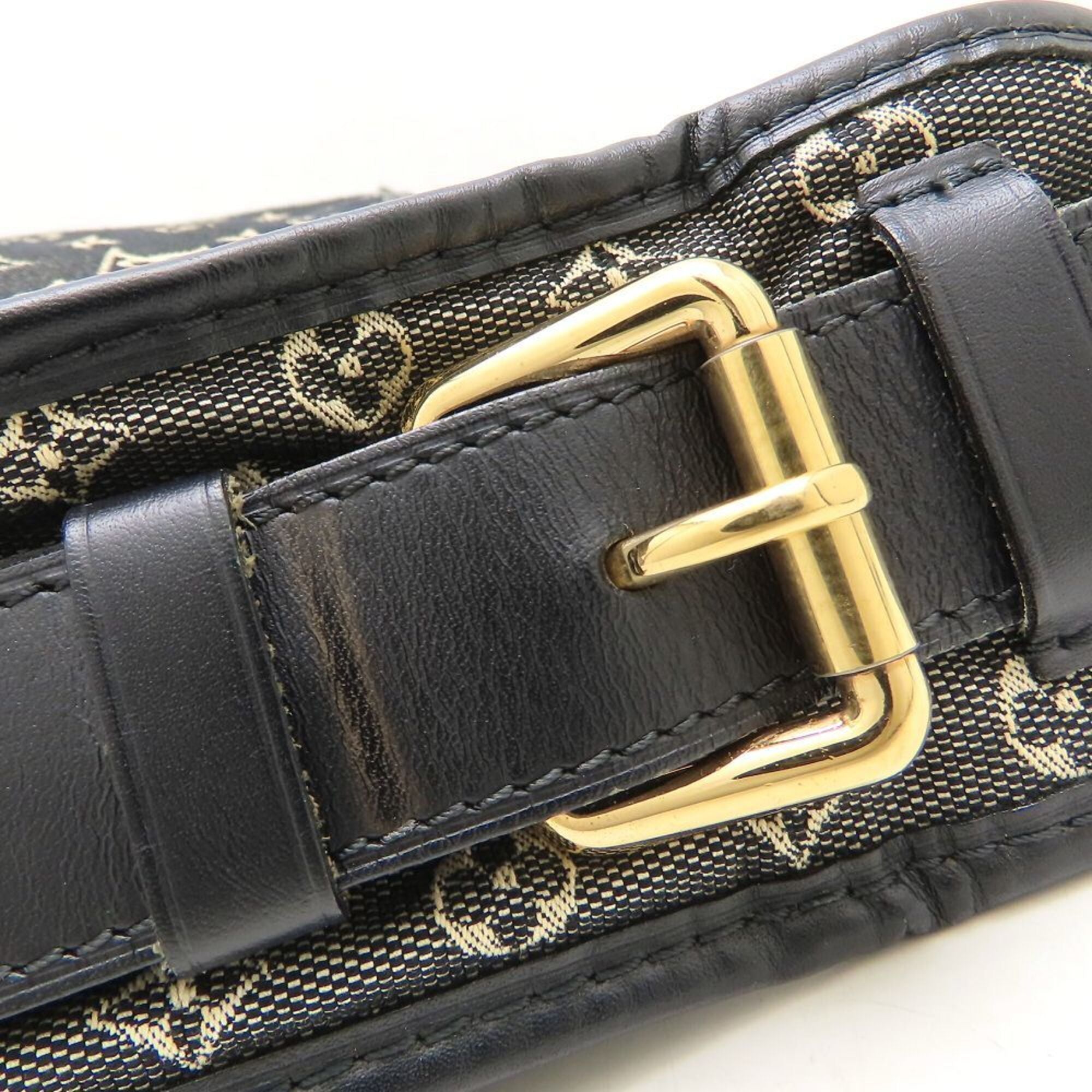 Louis Vuitton Noir Monogram Mini Canvas Leather Shoulder Bag (Pre-Owned)