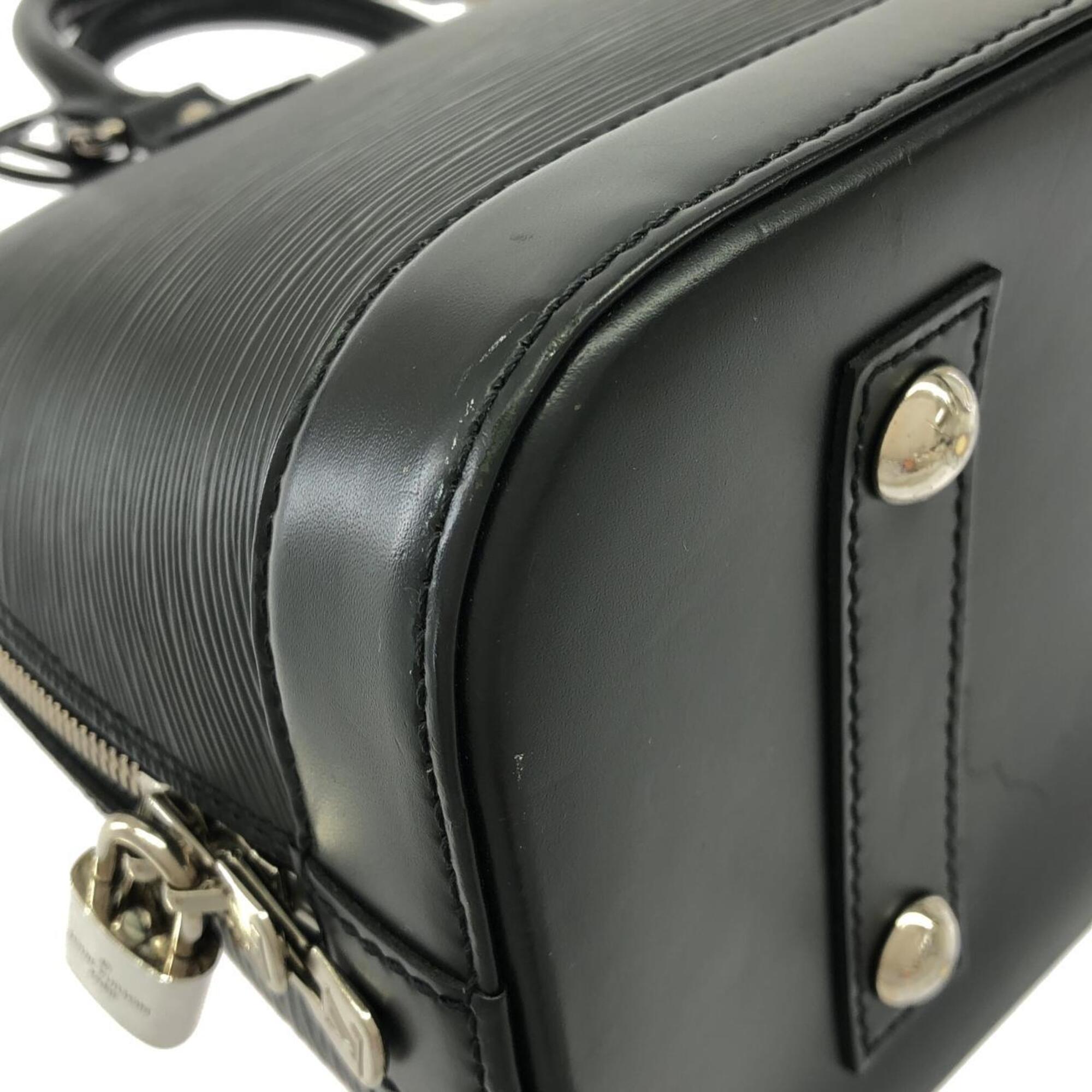Louis Vuitton Black Leather Handbag (Pre-Owned)
