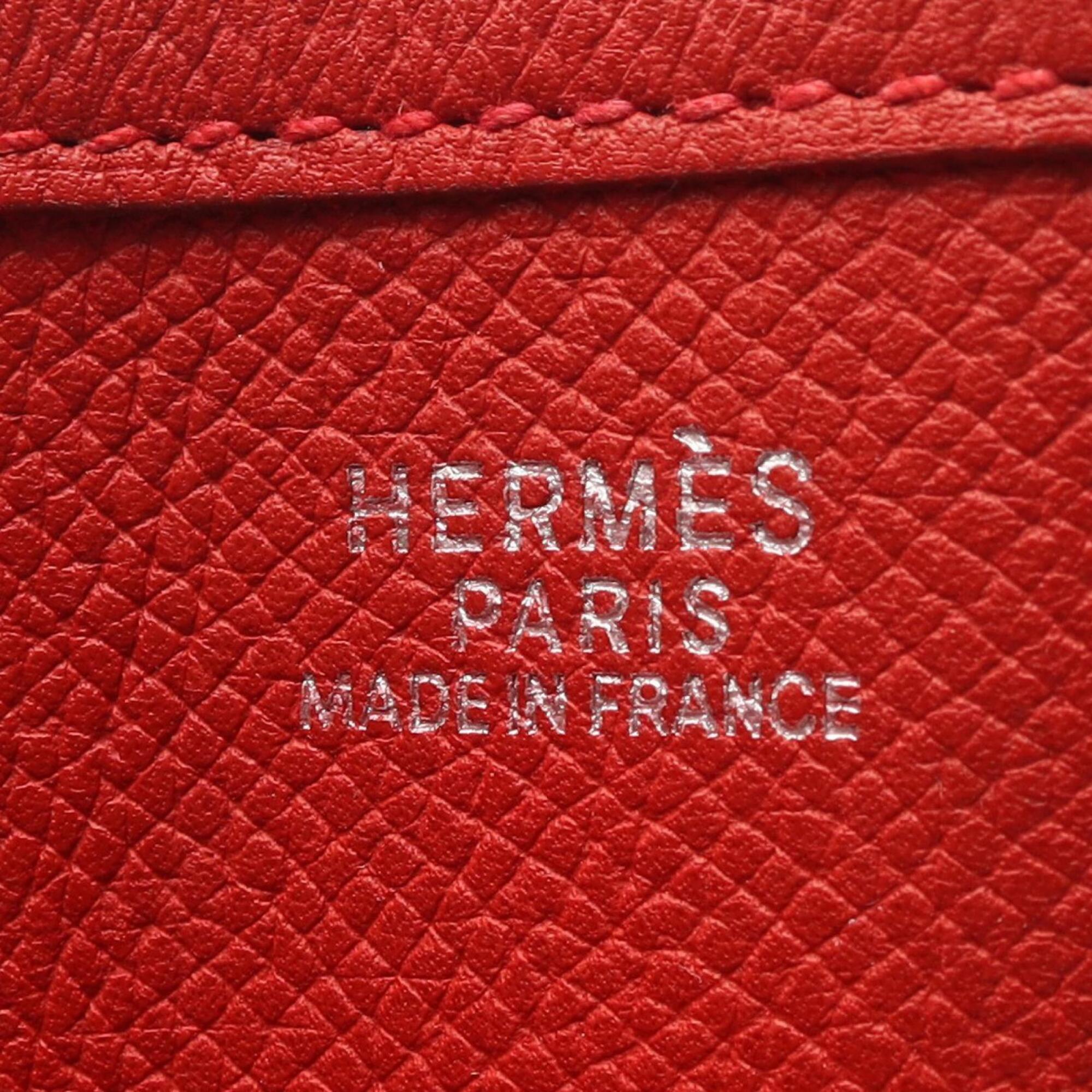Hermes Red Color Rouge Casaque Epsom Leather Shoulder Bag (Pre-Owned)