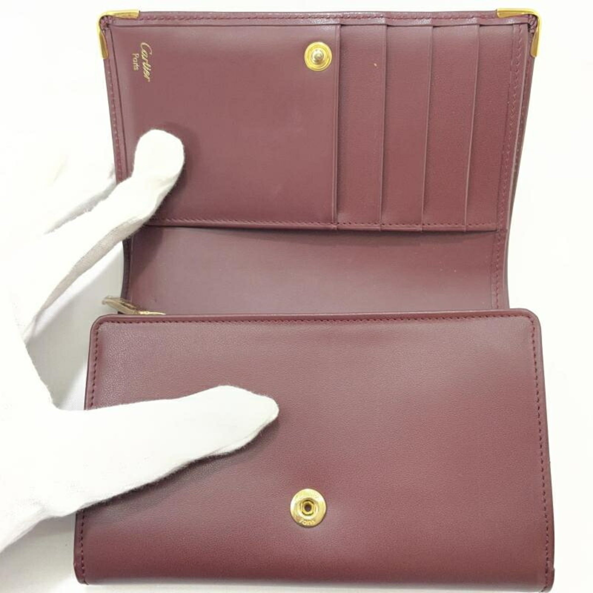 Cartier Red Color Wallet (Bi-Fold) (Pre-Owned)
