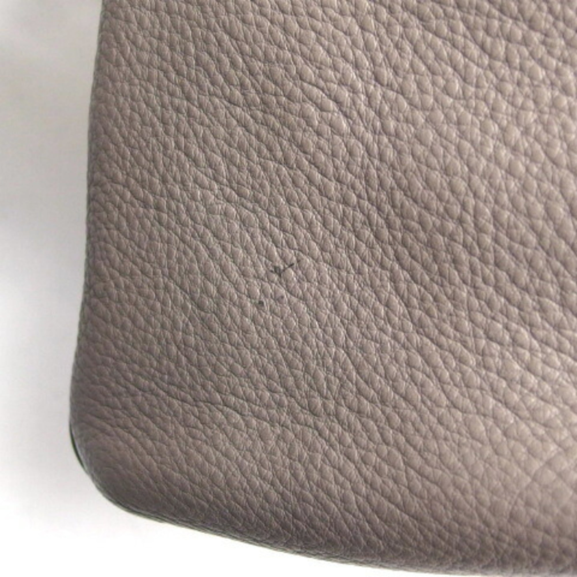 Tory Burch Gray Leather Handbag Shoulder Bag (Pre-Owned)