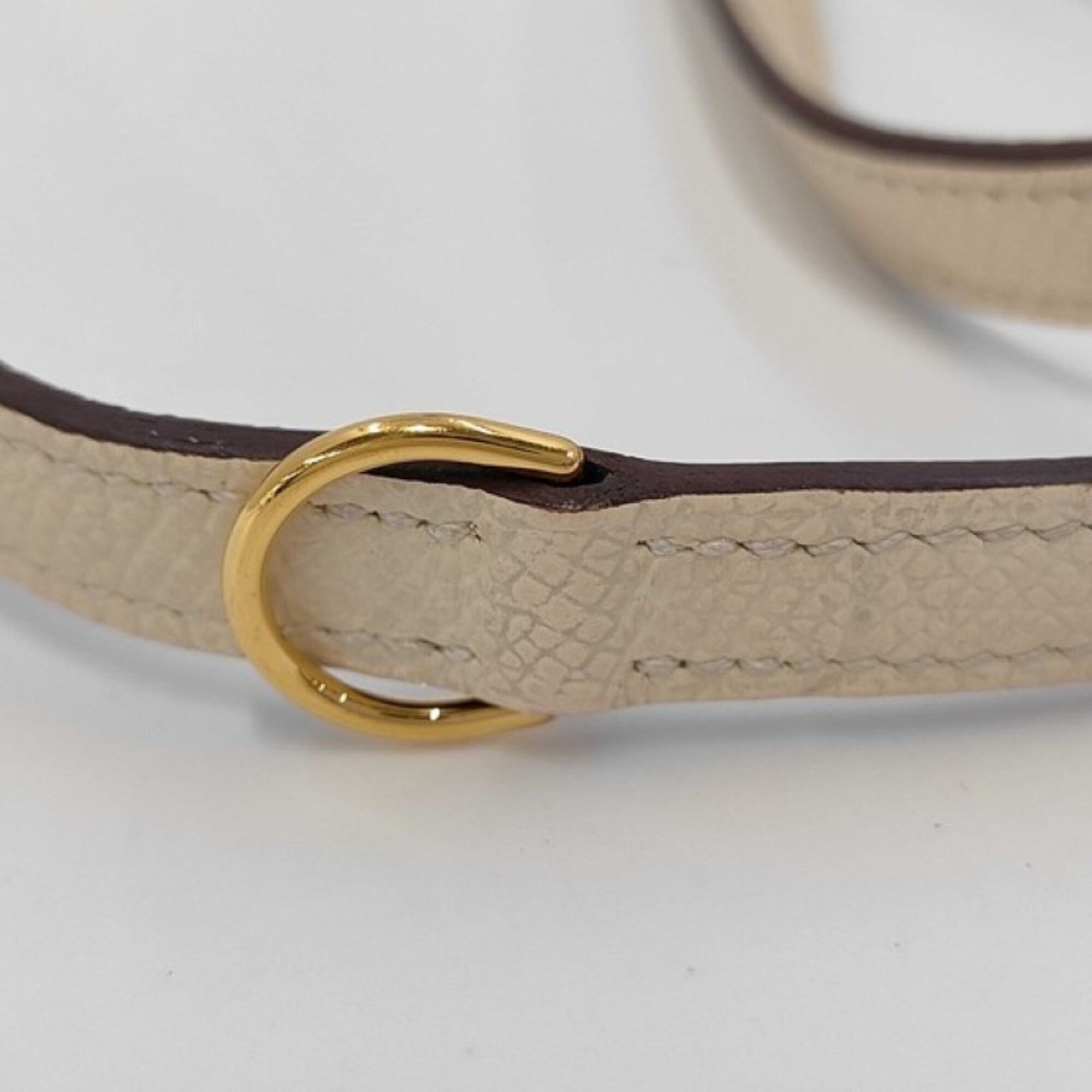 Hermes Brown White Yellow Epsom Leather Pouch (Pre-Owned)