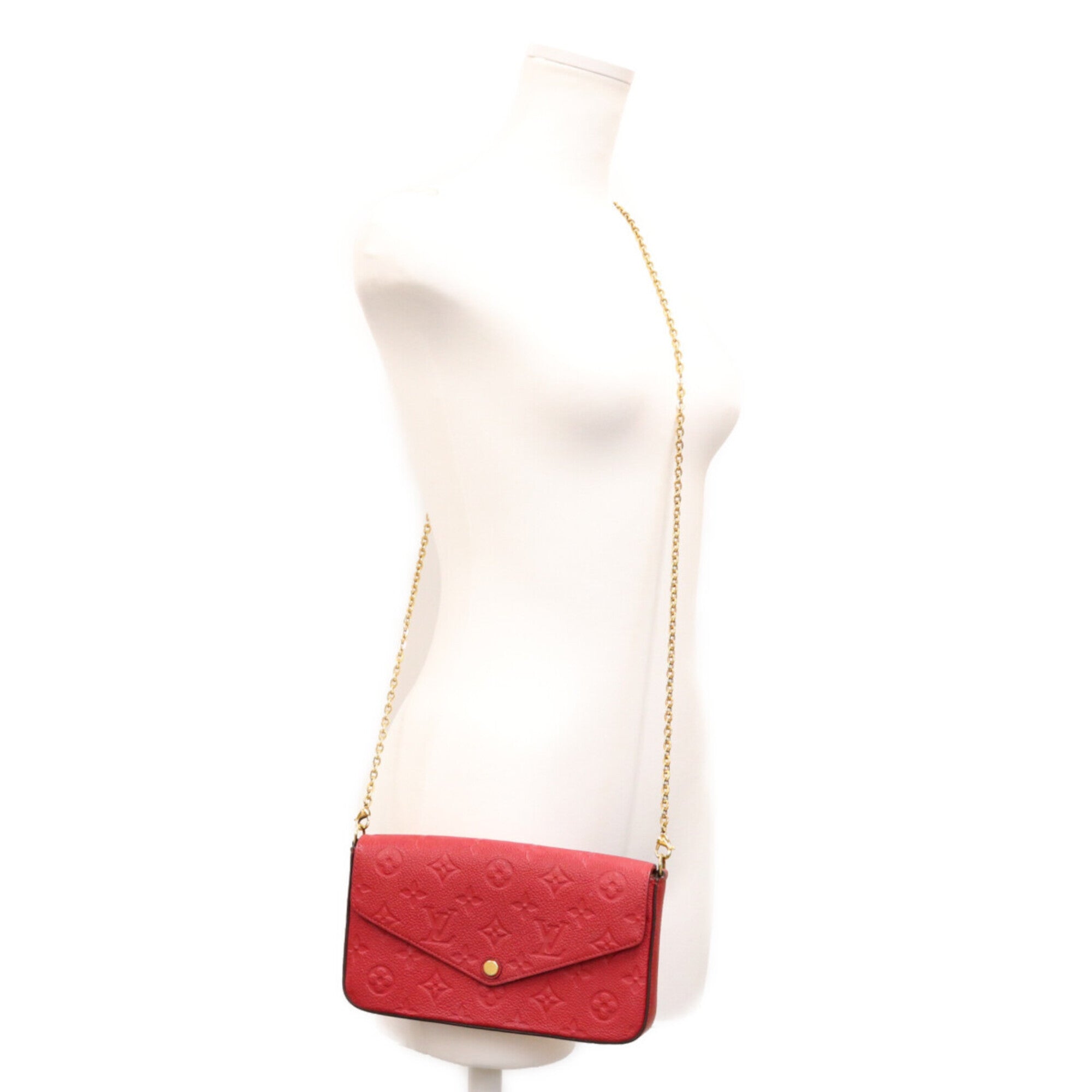 Louis Vuitton Cerise Red Color Monogram Empreinte Shoulder Bag (Pre-Owned)