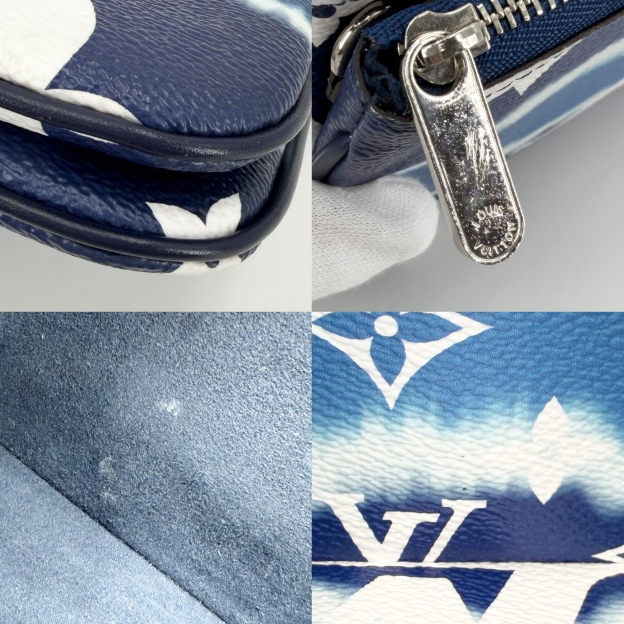 Louis Vuitton Blue Monogram Pochette Shoulder Bag (Pre-Owned)