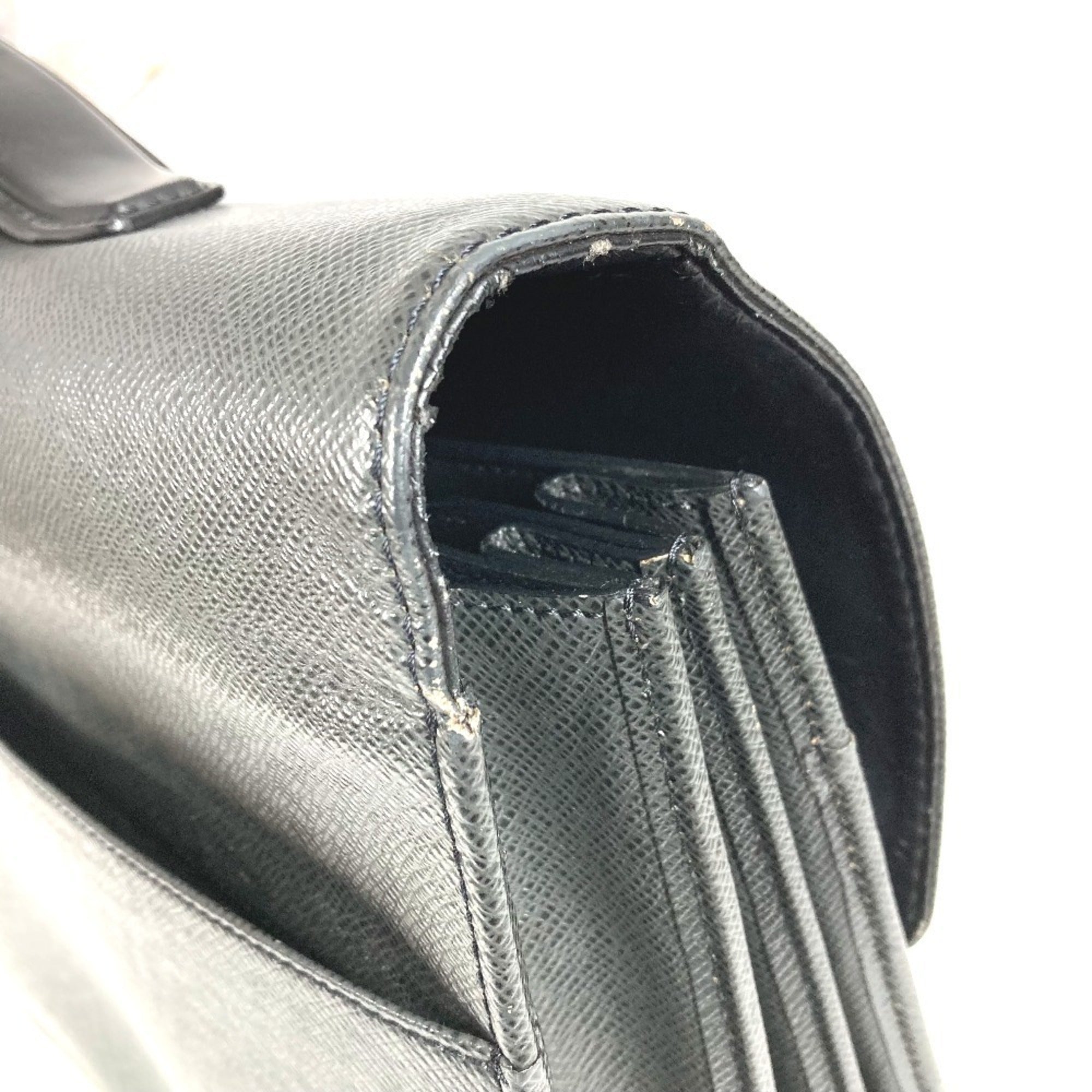 Louis Vuitton Ardoise Black Taiga Leather Briefcase Handbag (Pre-Owned)