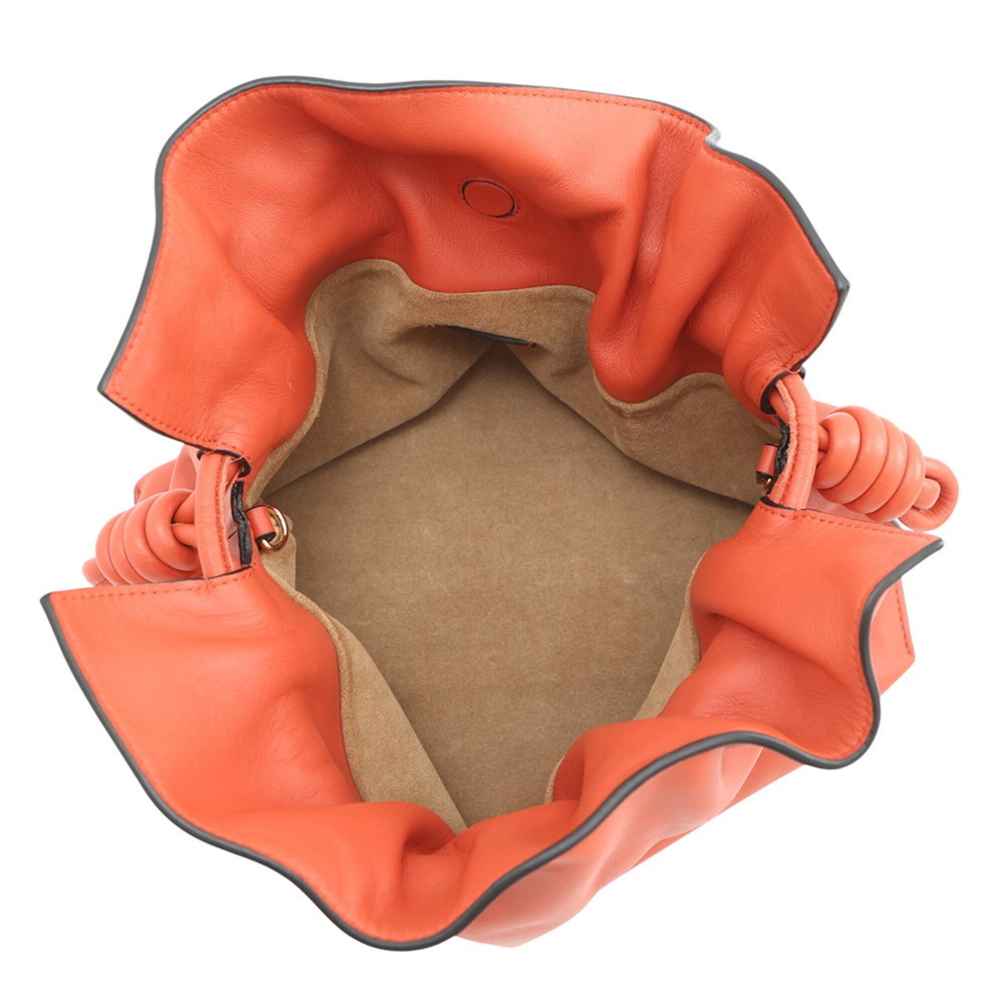 Loewe Orange Leather Clutch Bag Shoulder Bag (Pre-Owned)