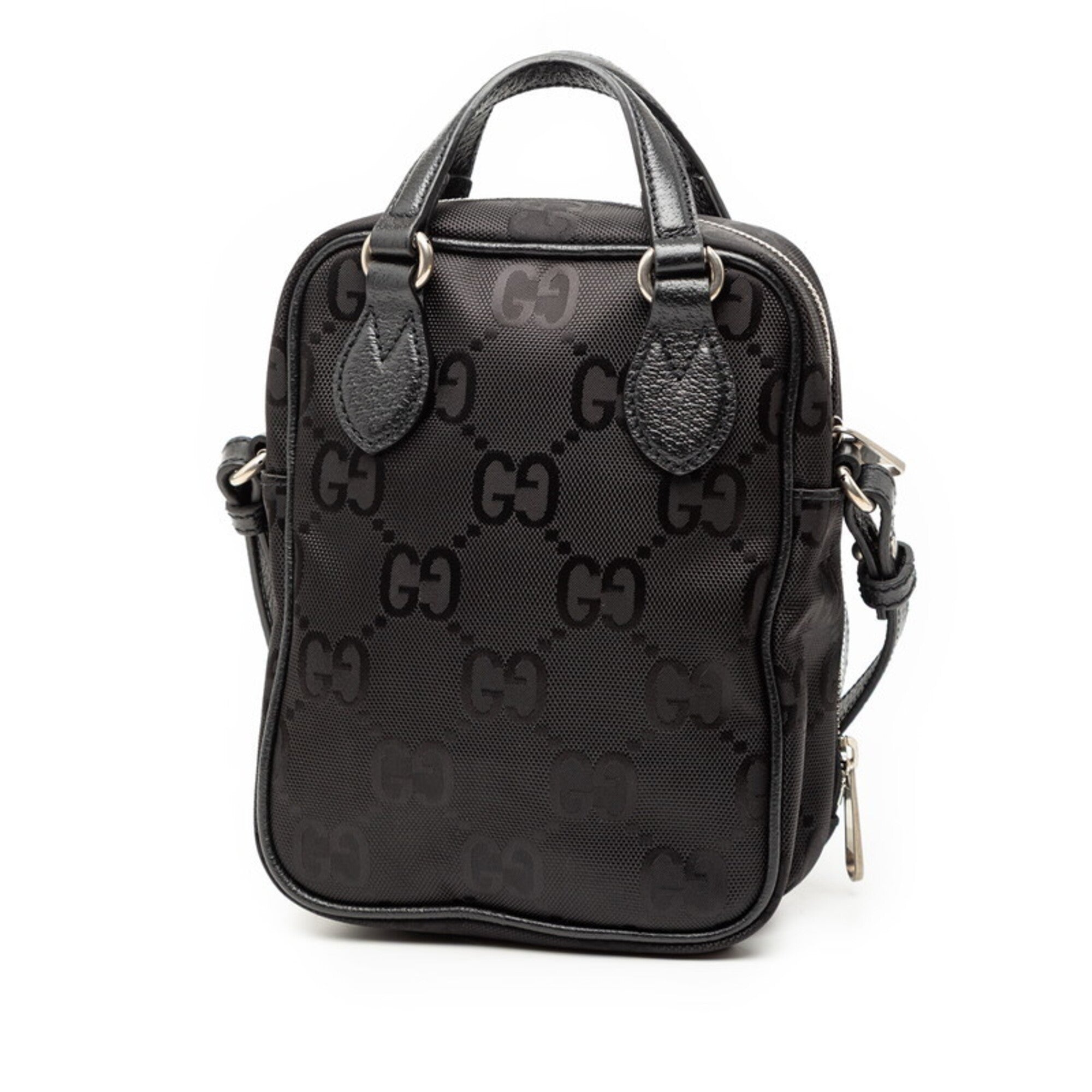 Gucci Black Nylon Handbag Shoulder Bag (Pre-Owned)