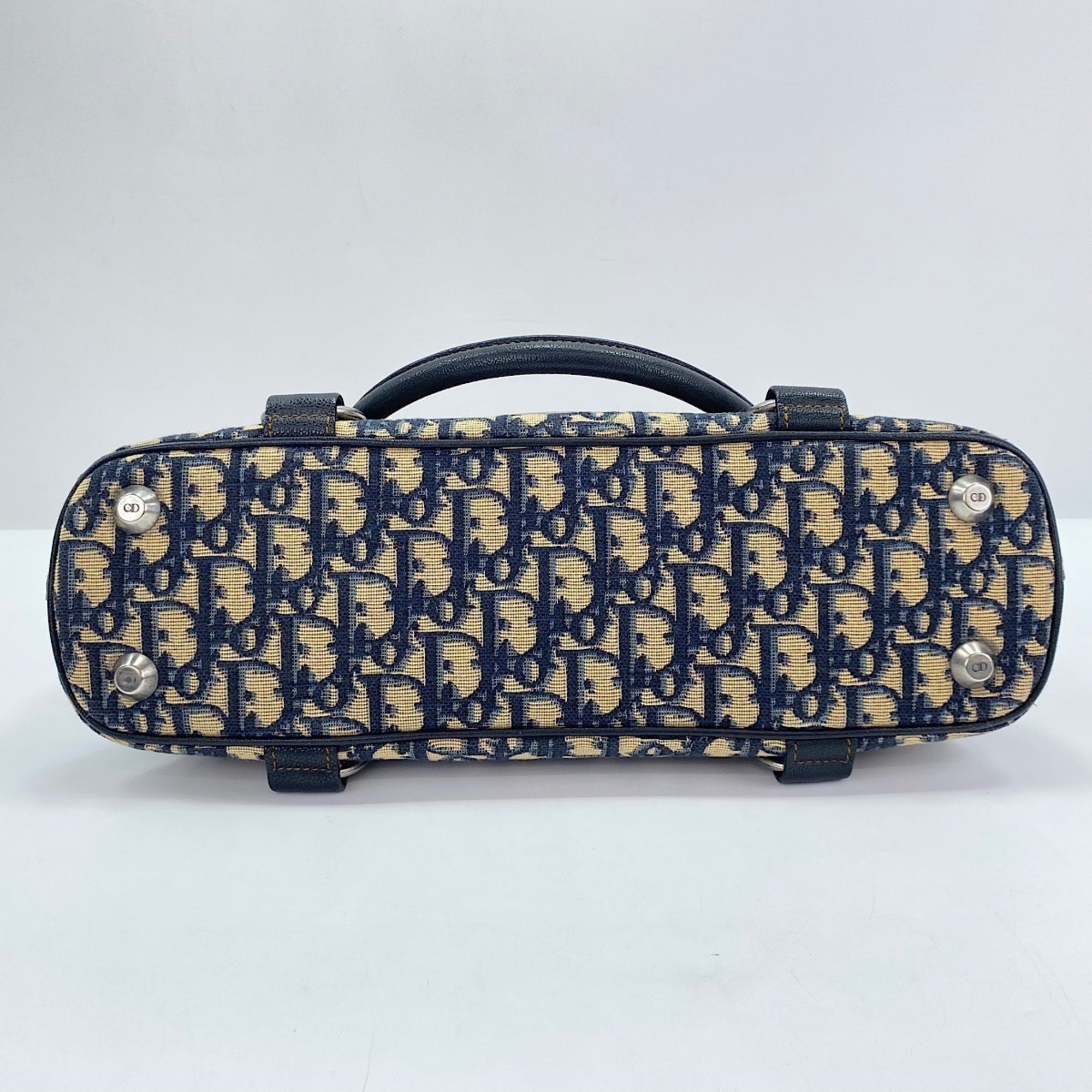 Christian Dior Trotter Navy Trotter Tote Bag (Pre-Owned)
