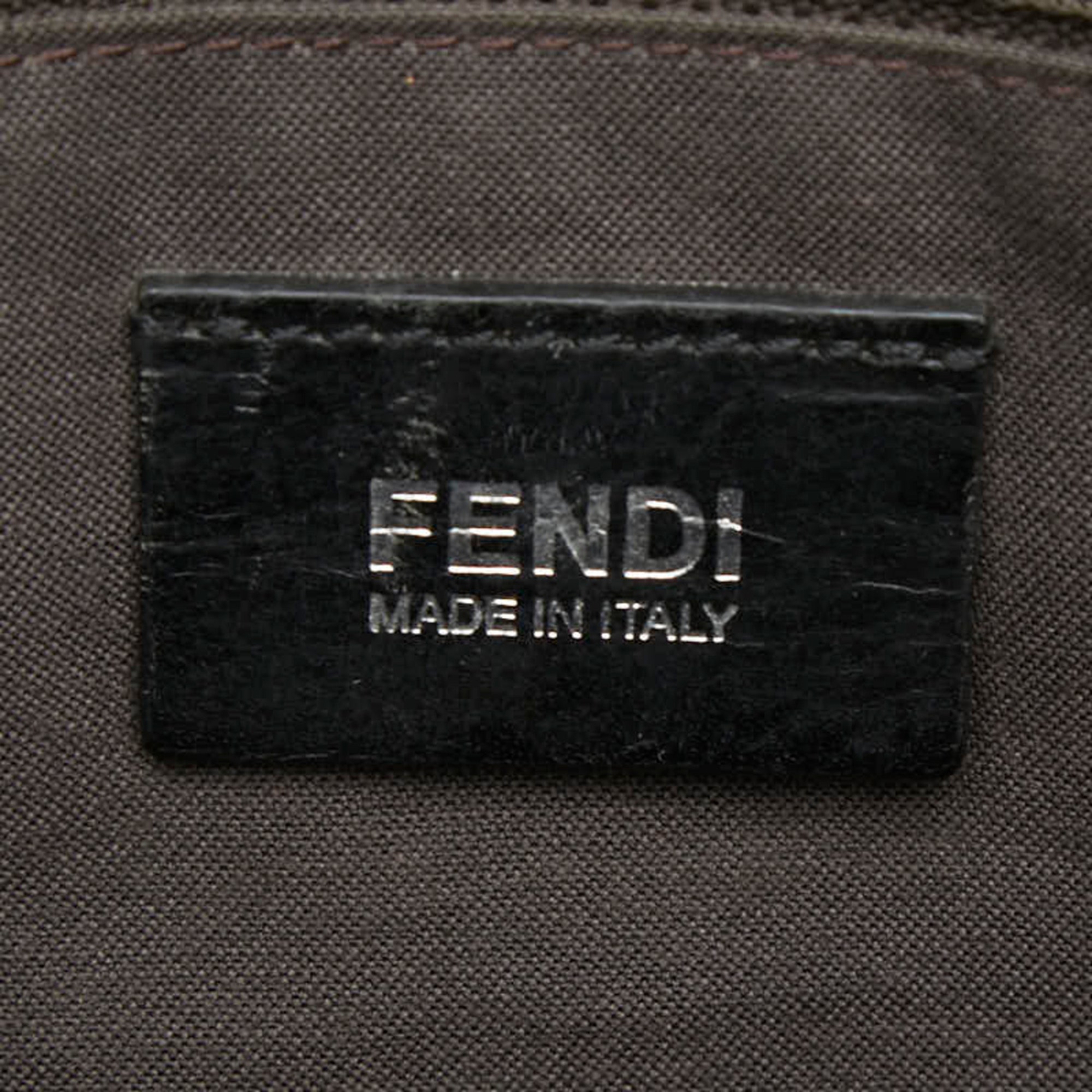 Fendi Black Gray Pvc Shoulder Bag (Pre-Owned)