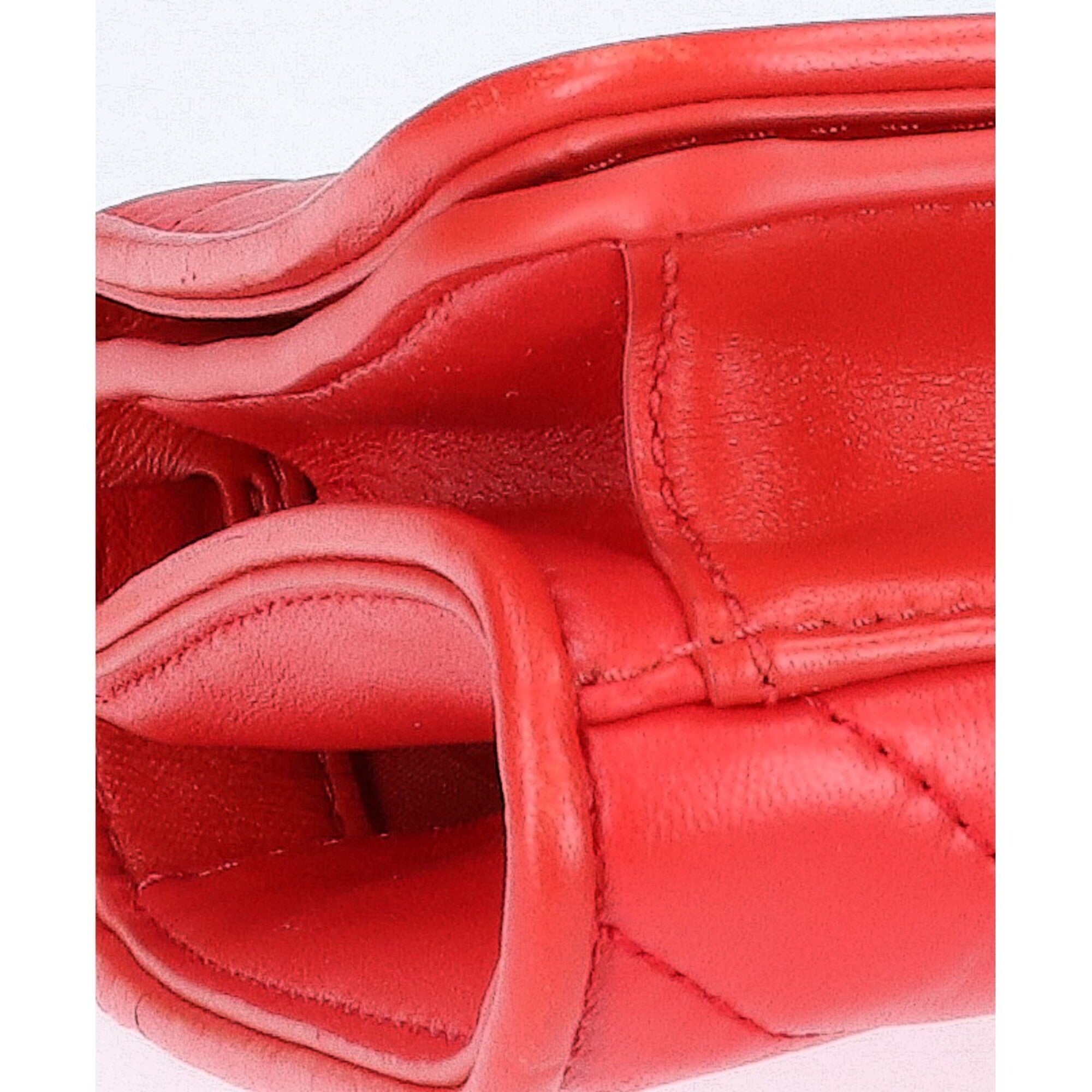 Tory Burch Red Color Leather Shoulder Bag (Pre-Owned)